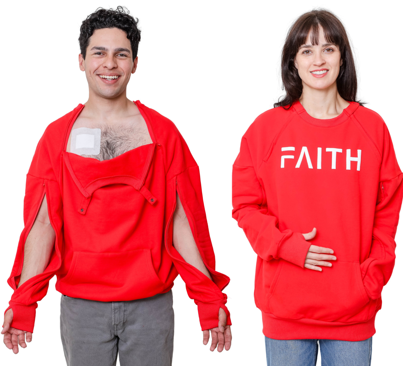 Warm Dialysis Clothing Chemo Picc Sweater Infusion Chest Port Shirt Arm Access.
