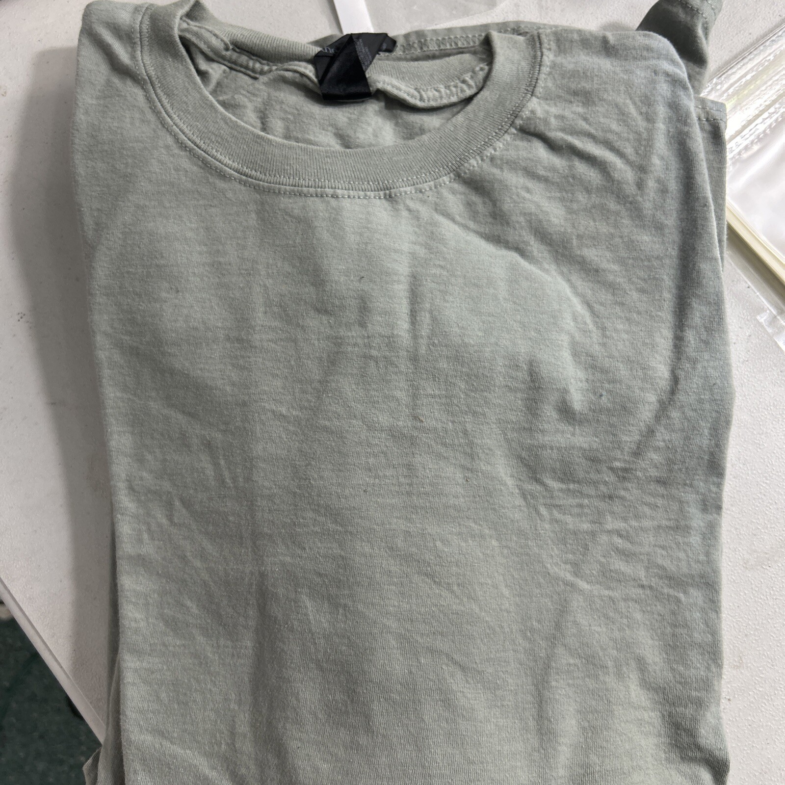 Hanes Beefy-T Cotton Plain Crew Neck Long Sleeve T-Shirt 5180 Mint Green Size XL