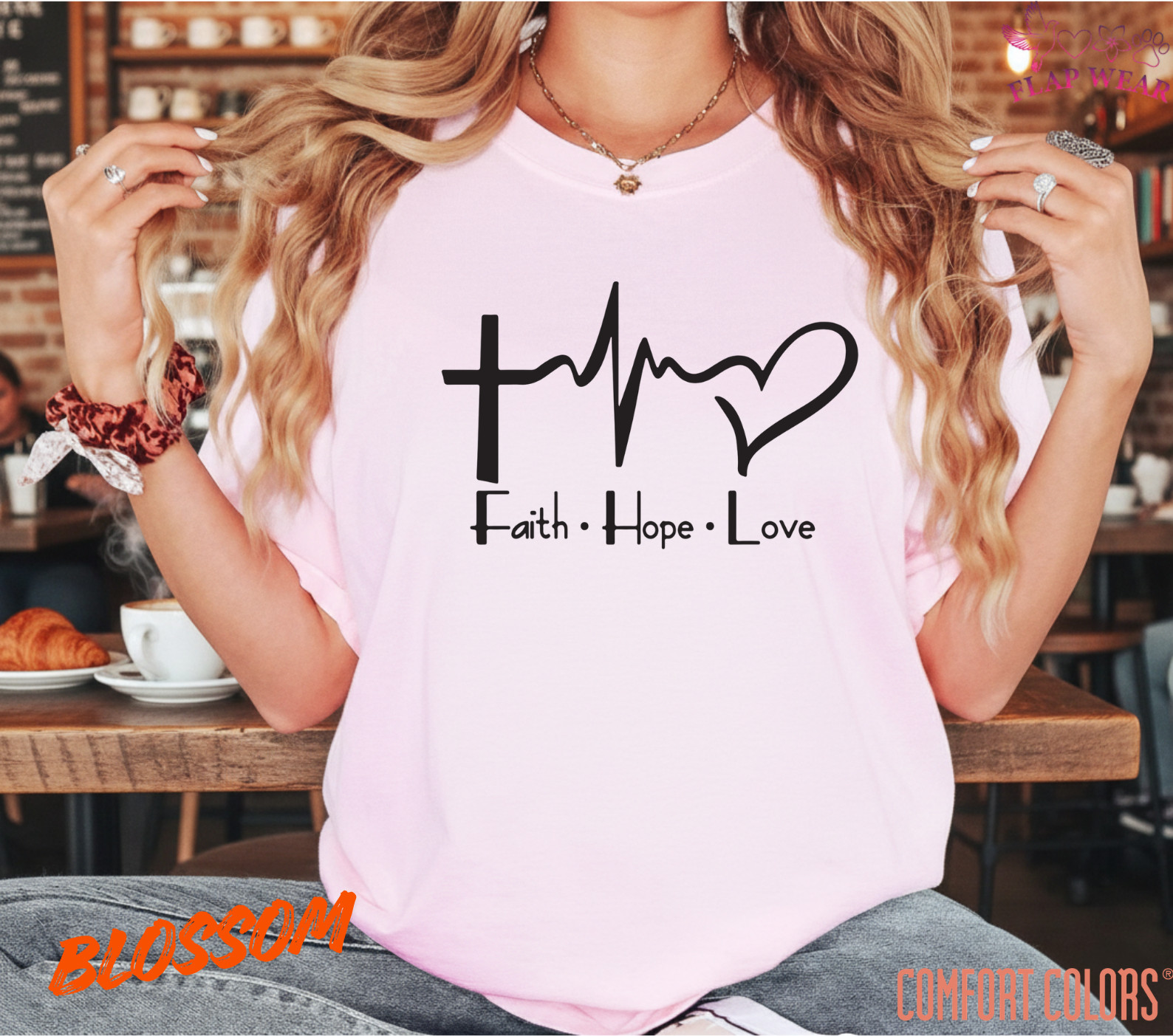 Unisex Faith Hope Love T-Shirt, Men T shirt,Women T shirt Gift Religion Top
