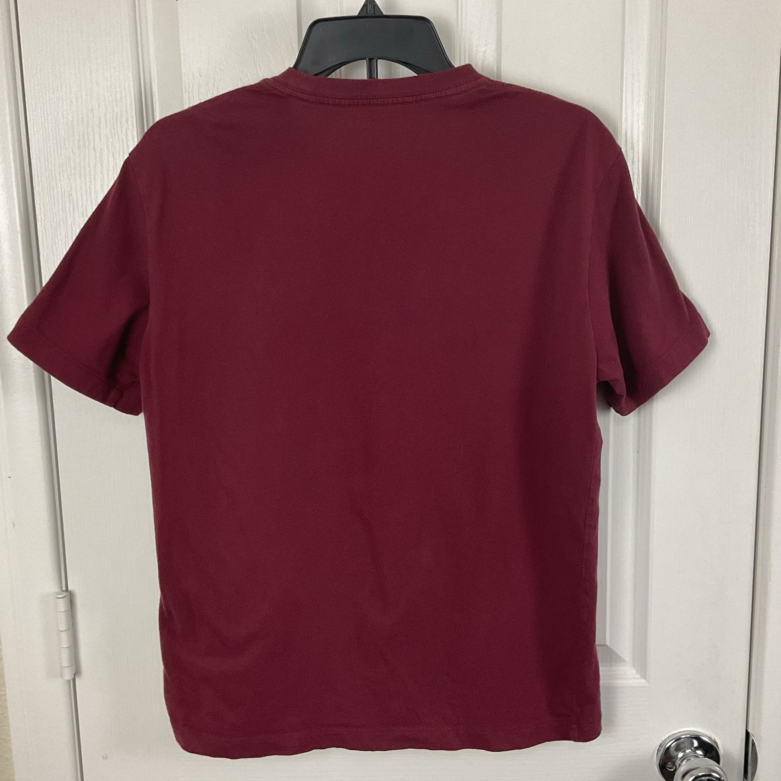 True Religion Men’s Wine Red Full Logo Short Sleeve Crewneck Tee/T-Shirt Size S