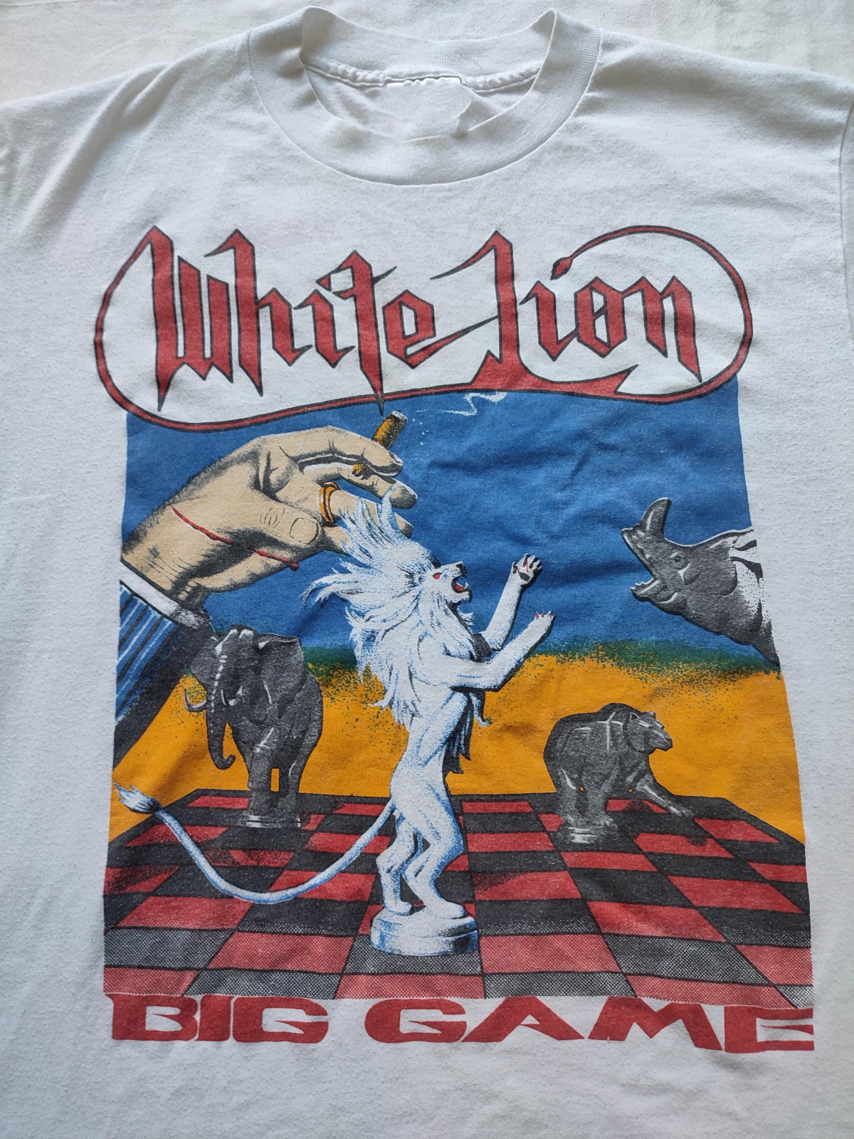 WHITE LION Tour Collection Band Gift For Fans S to 5XL White T-shirt QA667