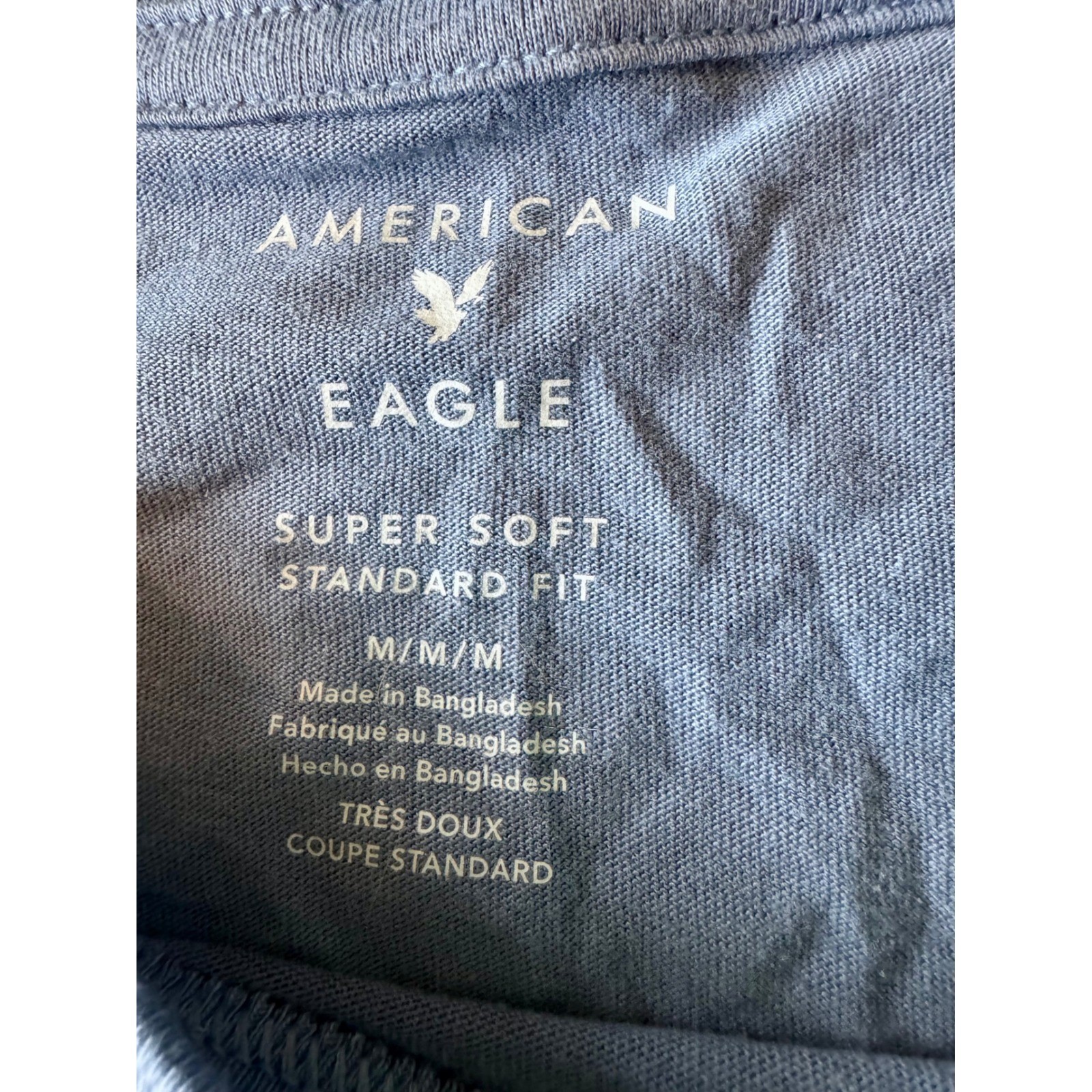Bundle of 2 American Eagle Super Soft T-Shirts Mens Medium Blue Olive