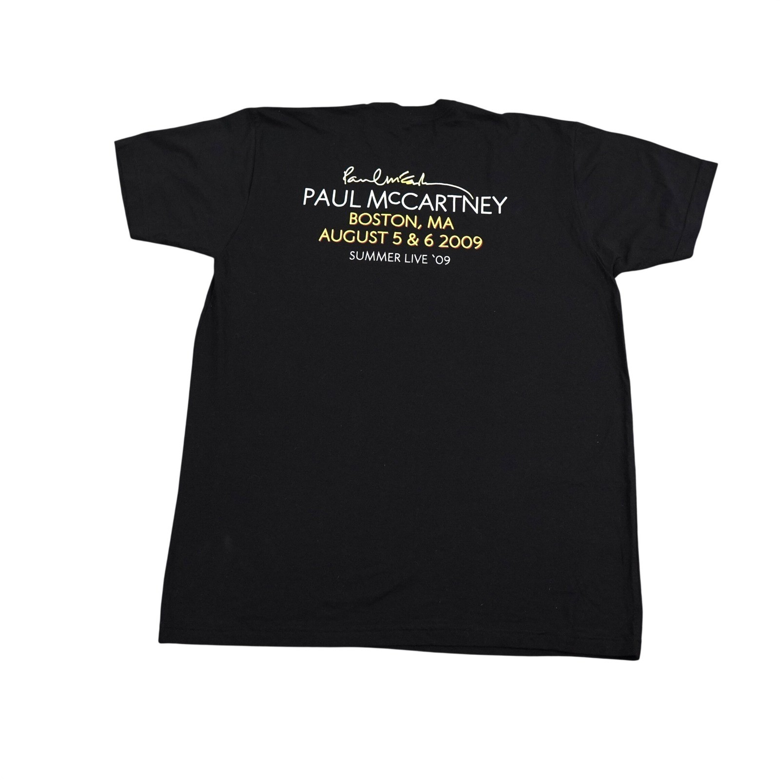 Paul McCartney T-Shirt Mens XL Black Summer Live 09 Boston Tour American Apparel