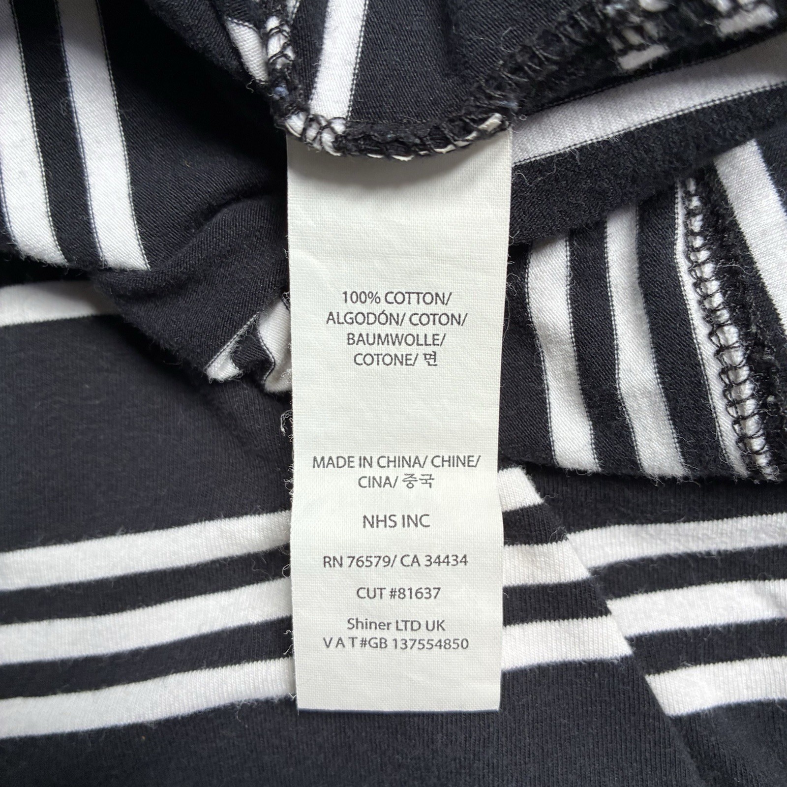 Santa Cruz Striped Ringer T-Shirt Black White Red Embroidered Dot Logo Medium