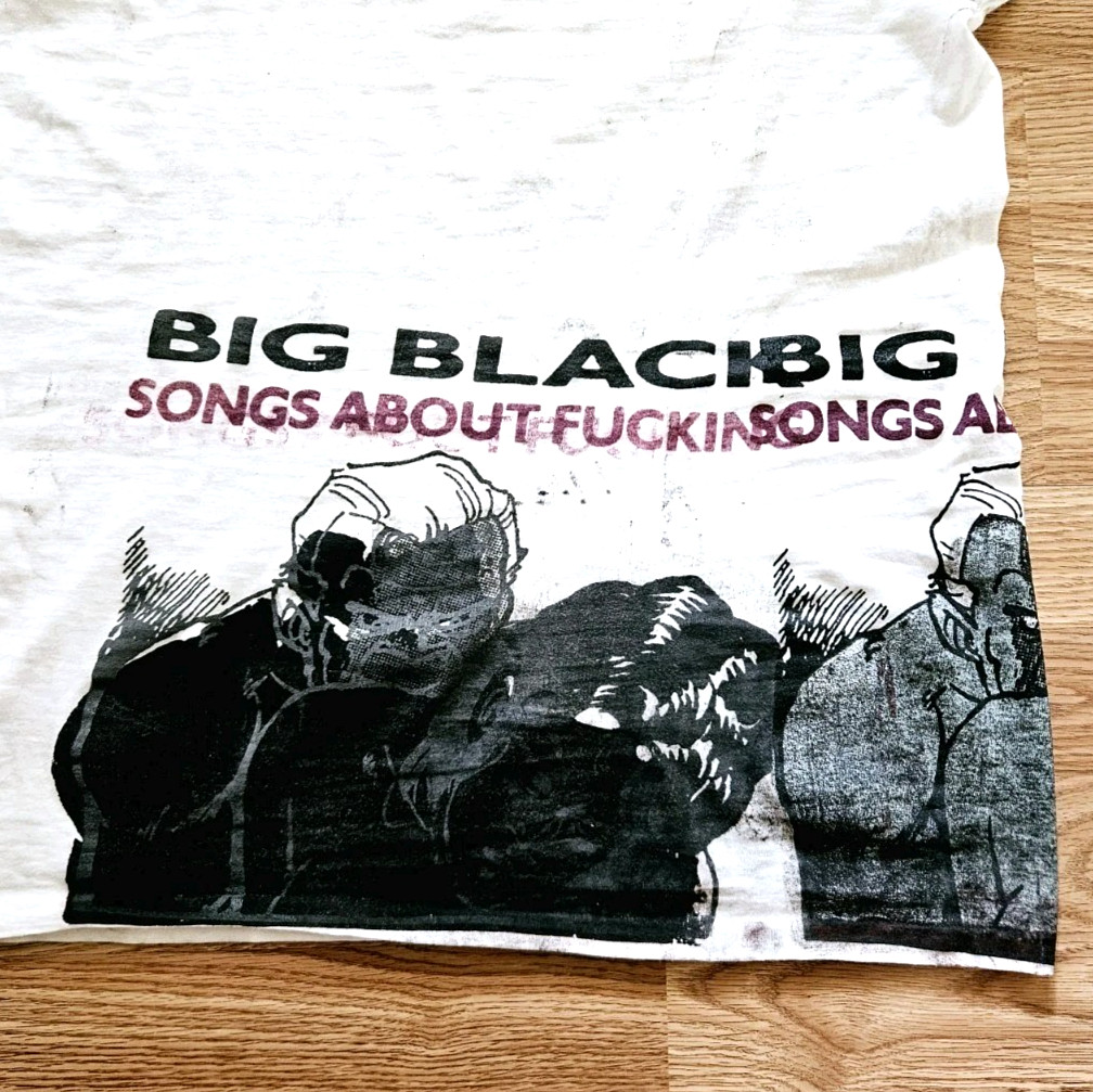 Vintage 80s Big Black Songs About F*cking Punk T Shirt Steve Albini Test Print L