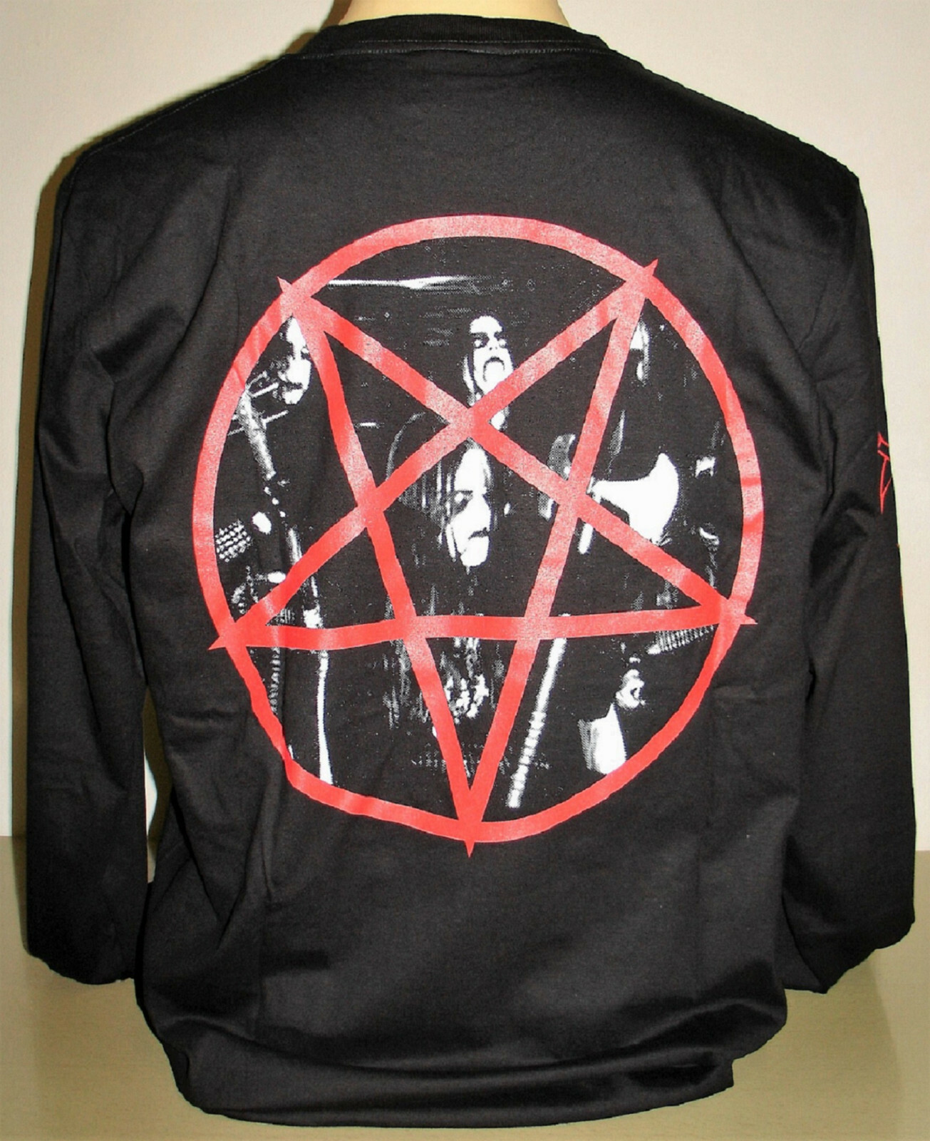 Emperor Rider Pentagram Long Sleeve T-Shirt Sz S M L XL 2XL 3XL Black Metal Band