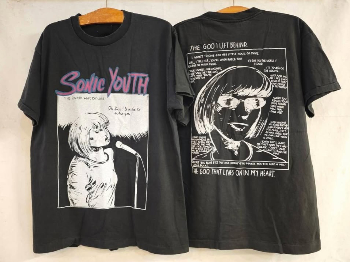 Vintage Sonic Youth Goo Concert 90s Band T-Shirt REPRINT