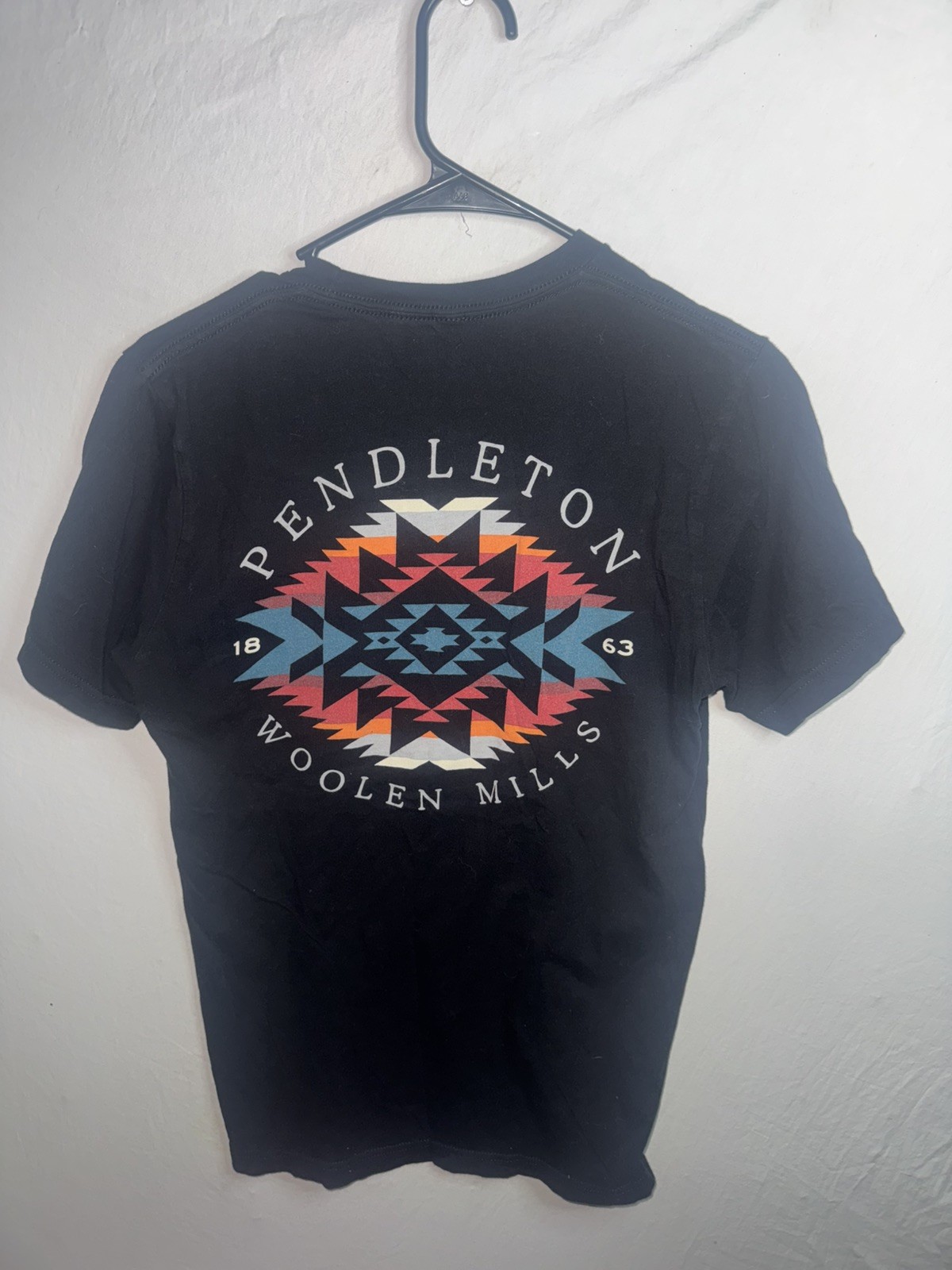 Pendleton Alto Mesa T Shirt Black Size Medium Back Graphic Woolen Mills