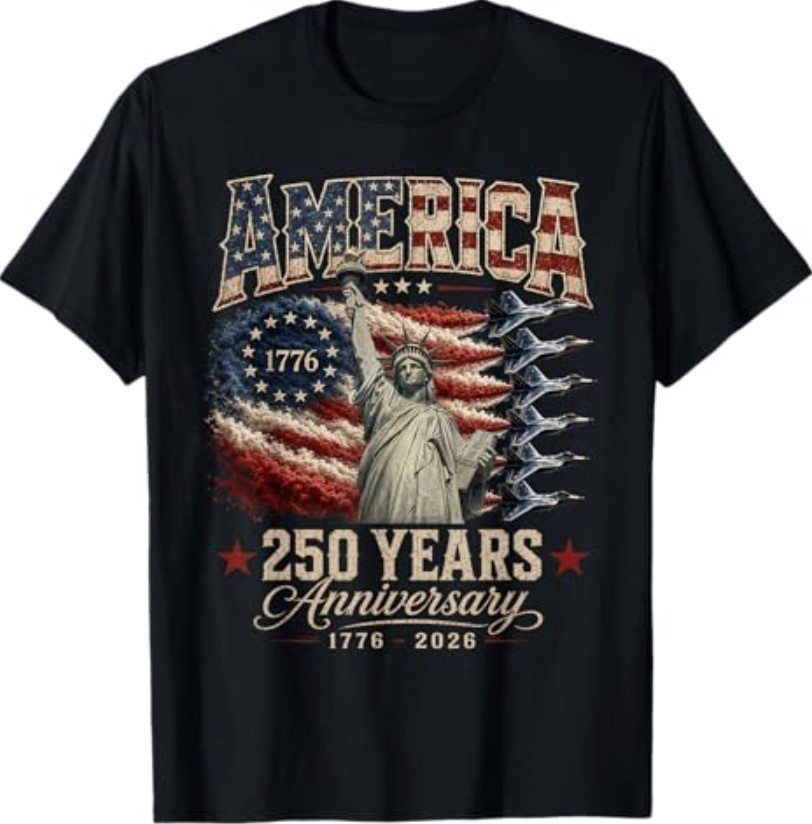 250 Years USA Flag 250th Anniversary 4th of July Men Women T-Shirt