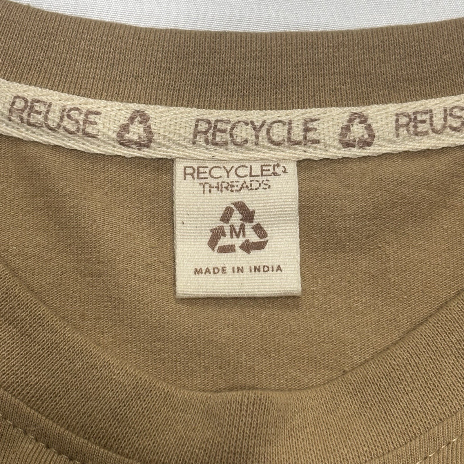 Recycled Threads Love Your Mother Earth T Shirt Size M Frog Mushroom Brown Tee