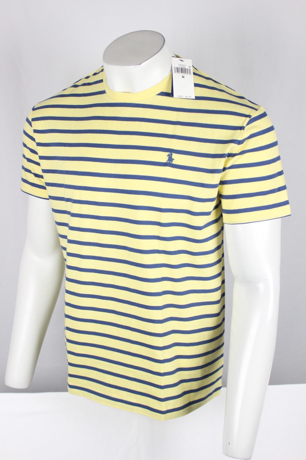 Polo Ralph Lauren Men’s Classic fit Striped Jersey T Shirt Short Sleeve Yellow