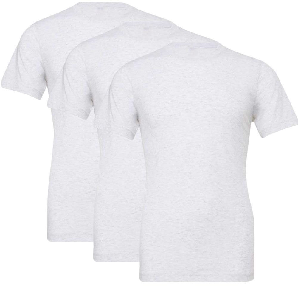 Solid Color Military Style T-Shirts 100% Cotton Ring Spun Short Sleeve Tee 3Pack
