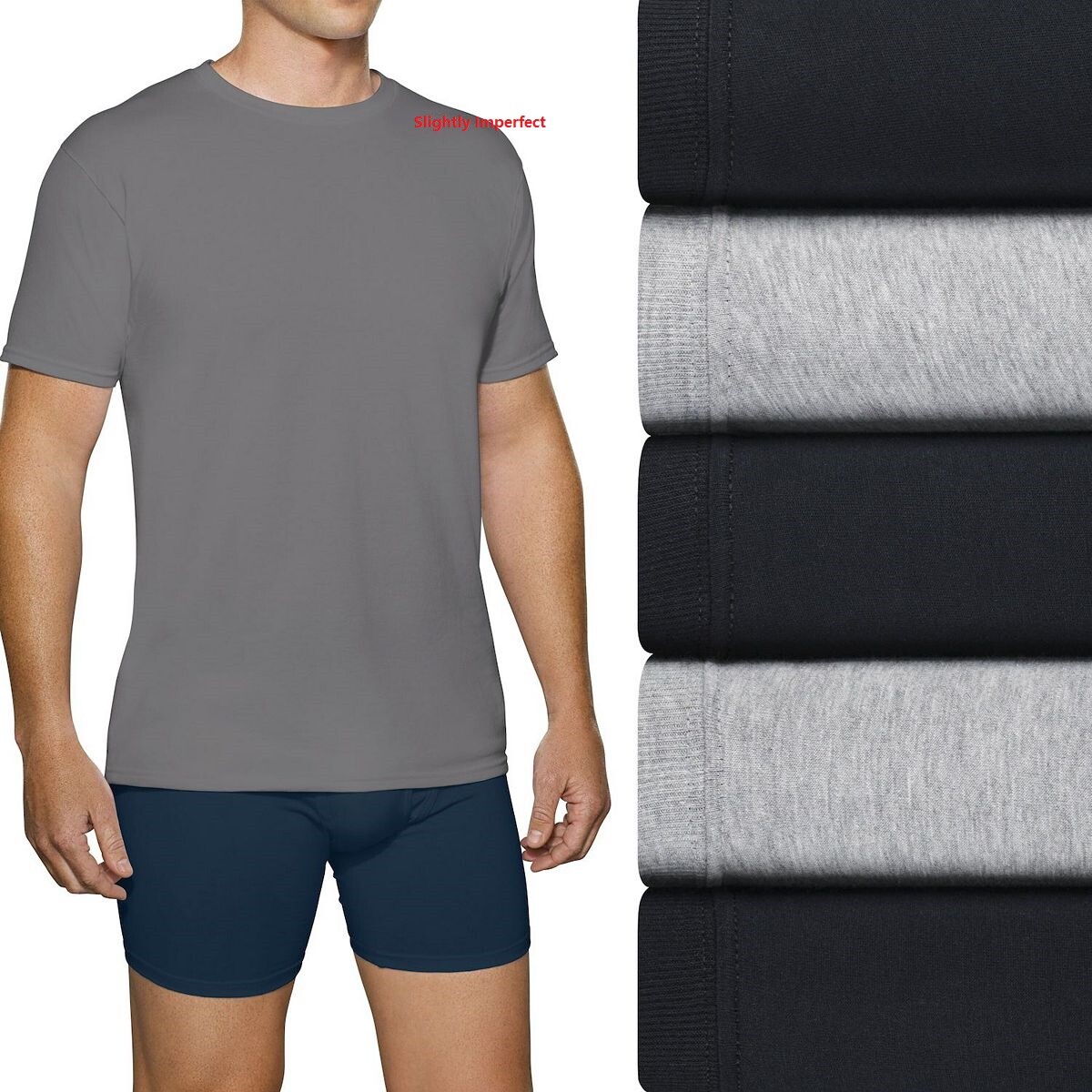 Fruit of the Loom® Big Men’s 4 CREWS TEE 3XL “100% Cotton~Slightly Imperfect”