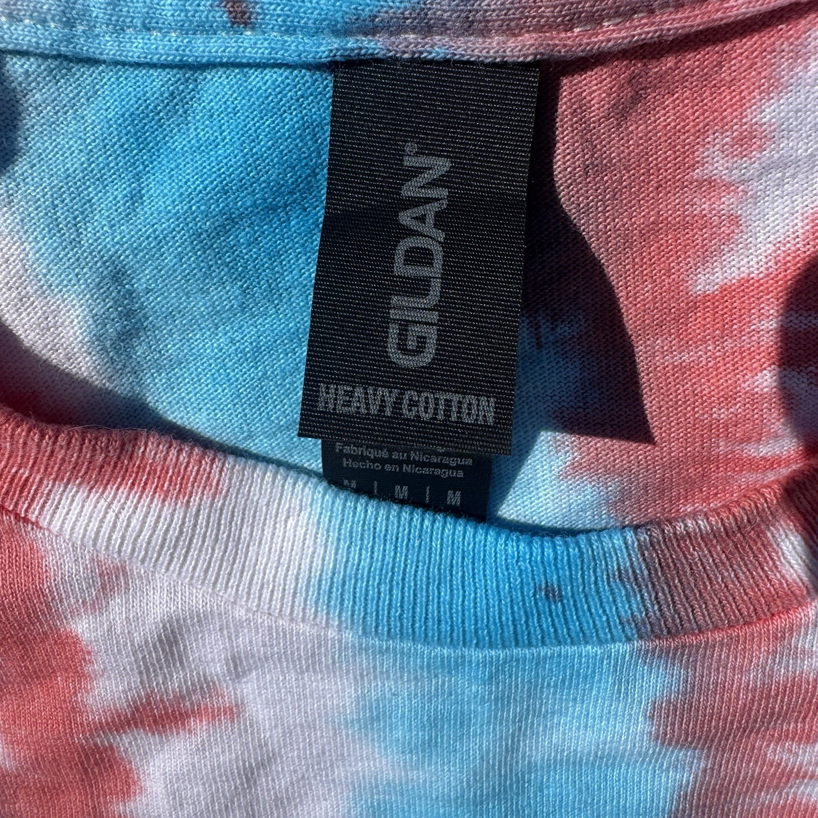 Gildan Heavy Cotton Men’s Tie-Dye Crew Neck Short Sleeve Jersey T-Shirt M