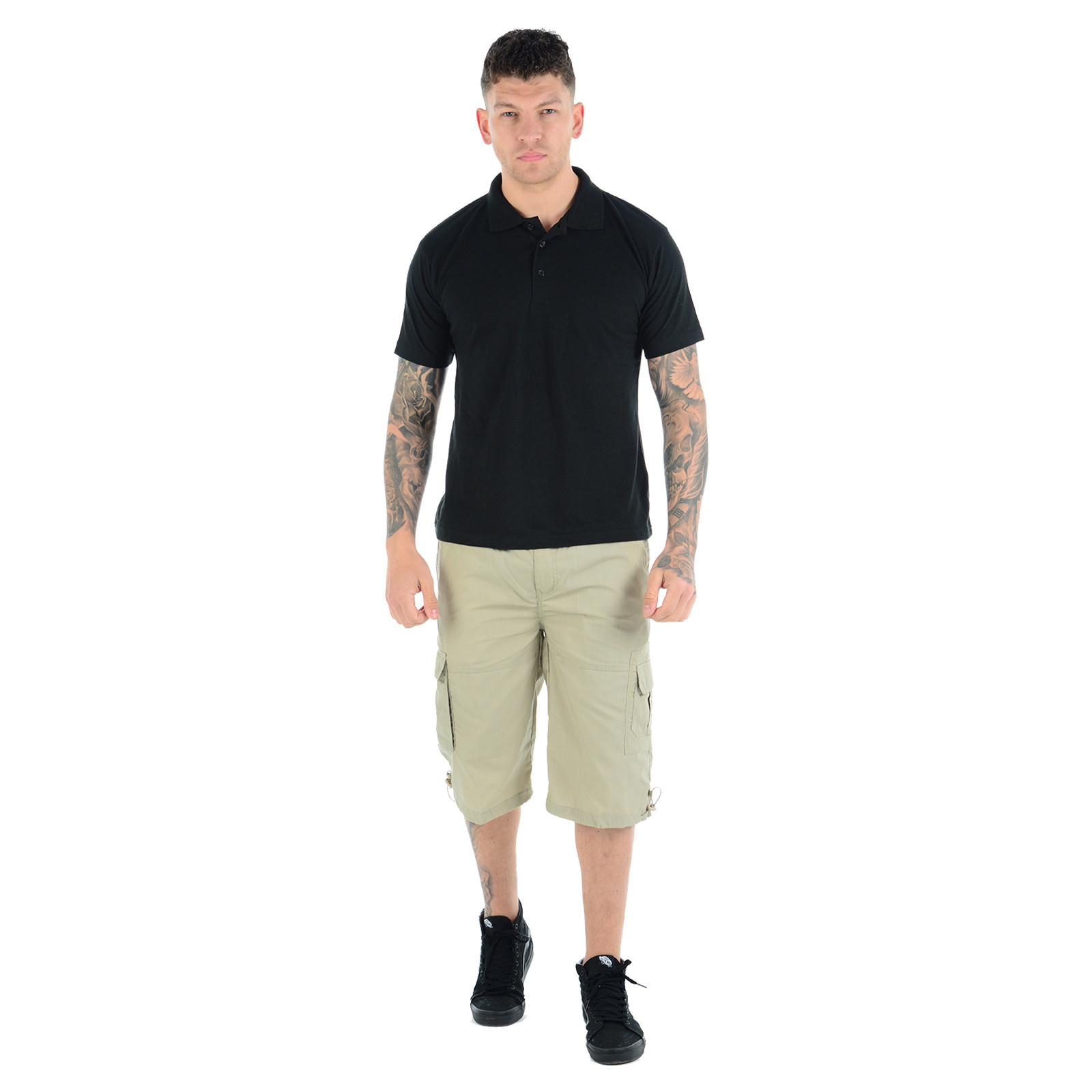 MENS ACTIVE PIQUE POLO T SHIRT GOLF SPORTS WORK LEISURE COLLAR PLAIN SUMMER TOP