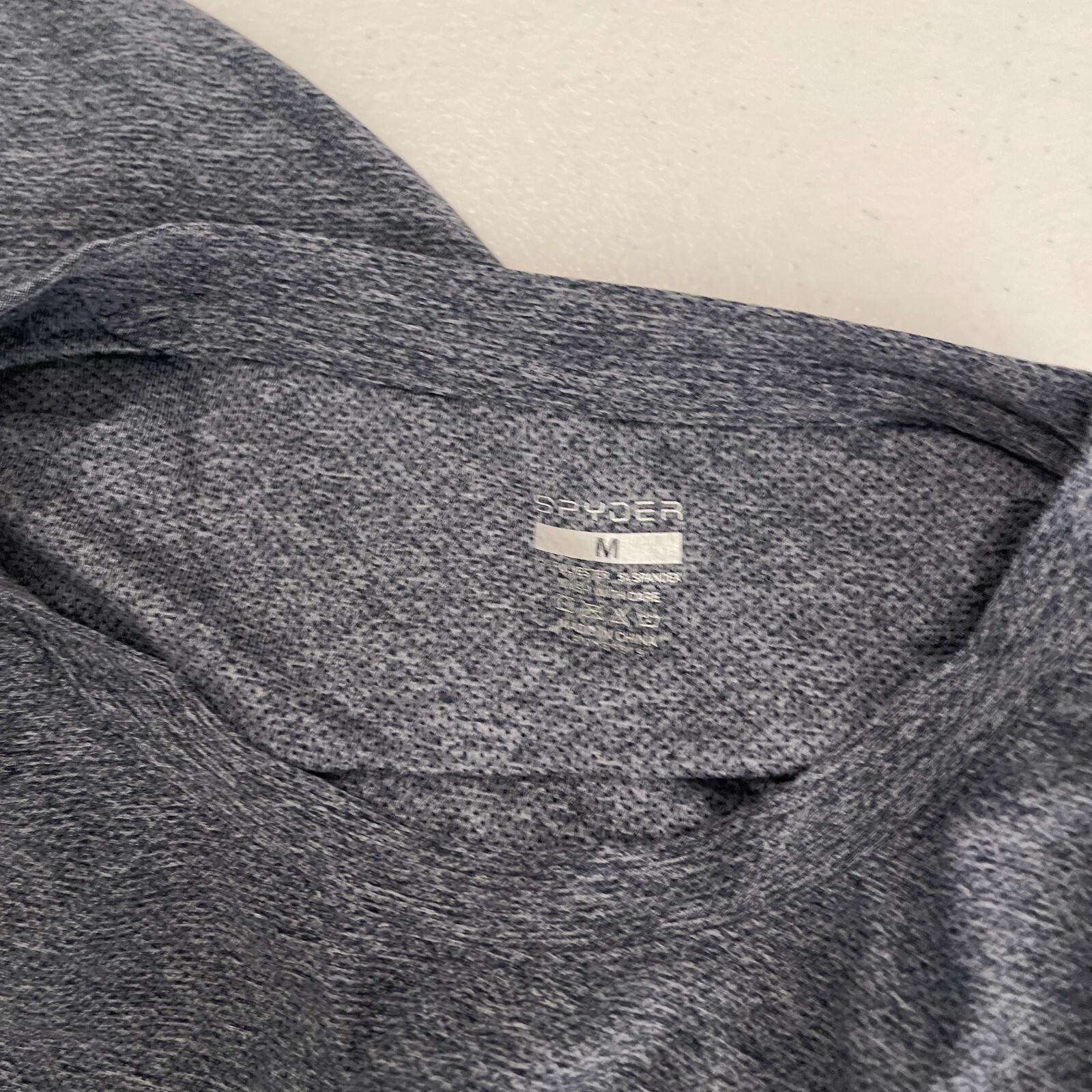 Spyder T-Shirt Men’s Medium Gray Athletic Short Sleeve Shirt Active Solid Top