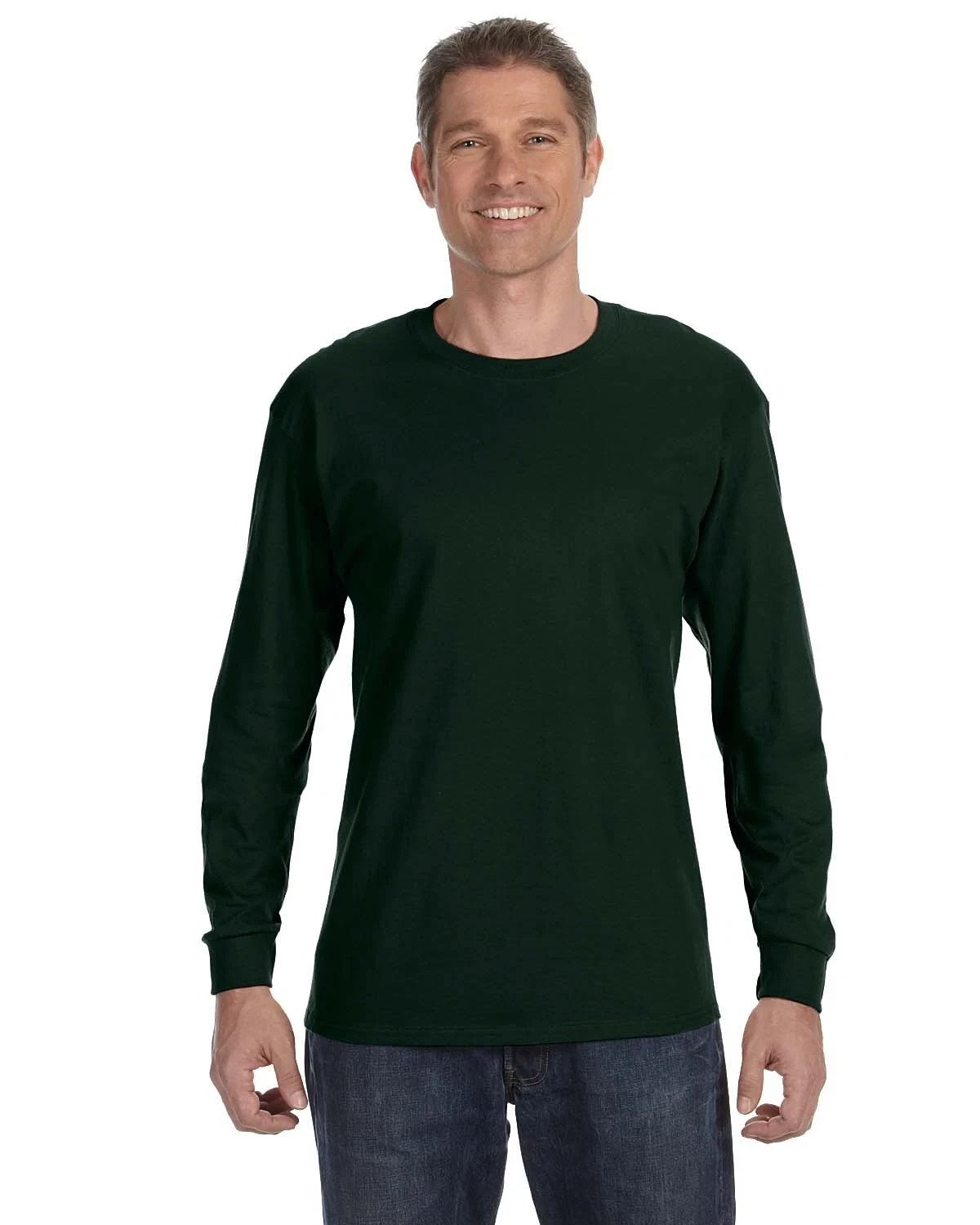 Gildan G540 Men’s Heavy Cotton Preshrunk T Shirt Long Sleeve Crew Neck T-Shirt
