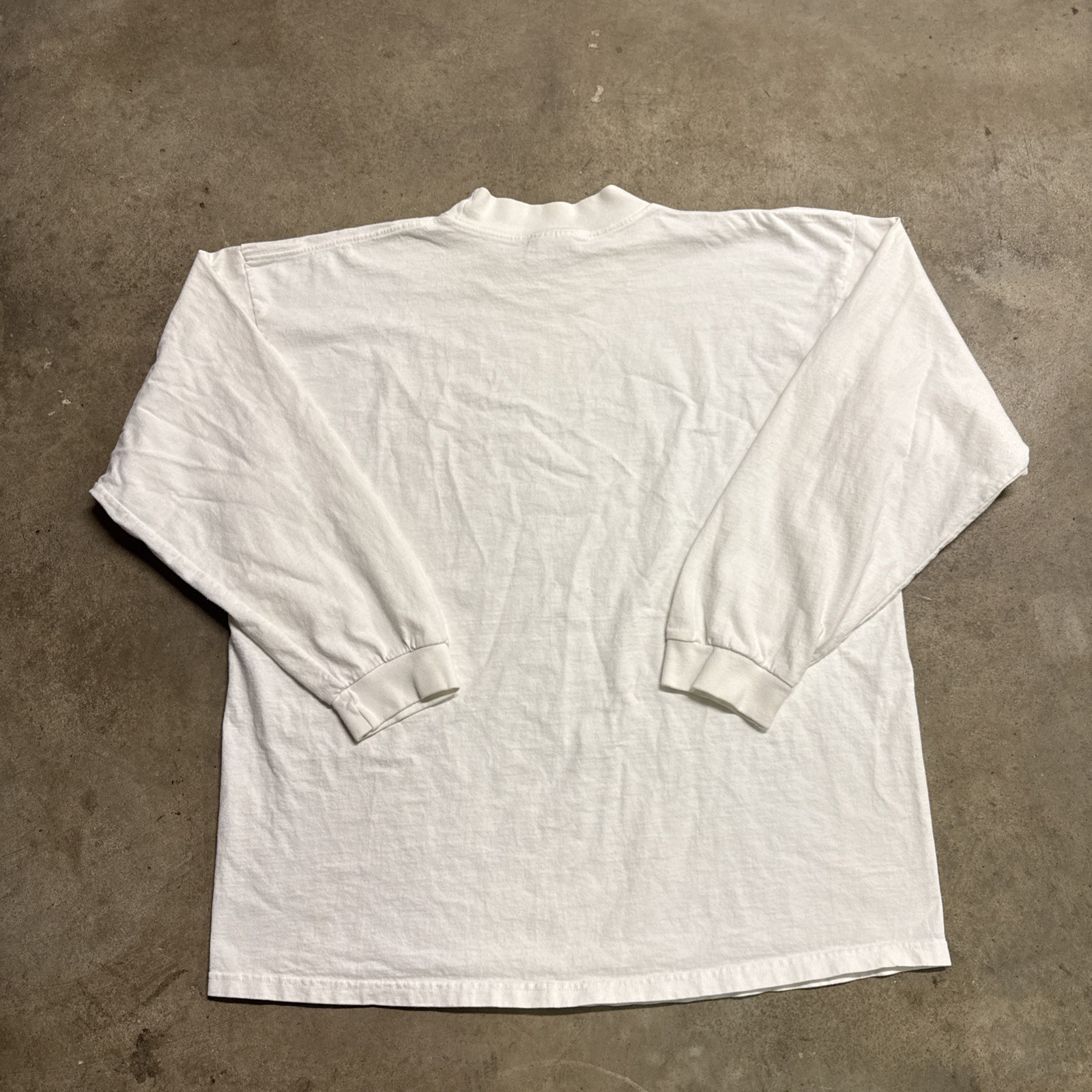 Vintage Nike Shirt Mens 2XL White Long Sleeve Mock Neck Swoosh ACG Thermal USA
