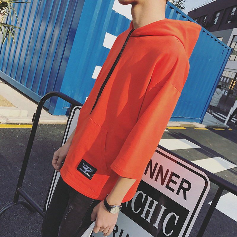 Spring and Summer Men’s Short-sleeved T-shirt Thin Seven-point Sleeve Short Tops