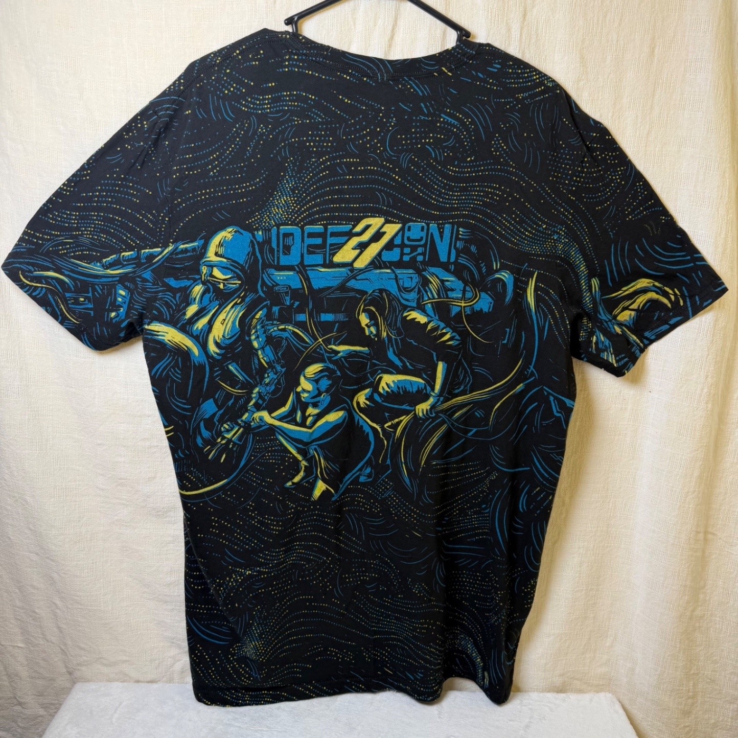 DEFCON DEF CON 27 All Over Print T-Shirt XL Black Graphic Tee