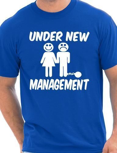 Under New Management Stag Night Wedding Mens T-Shirt Size S-XXL