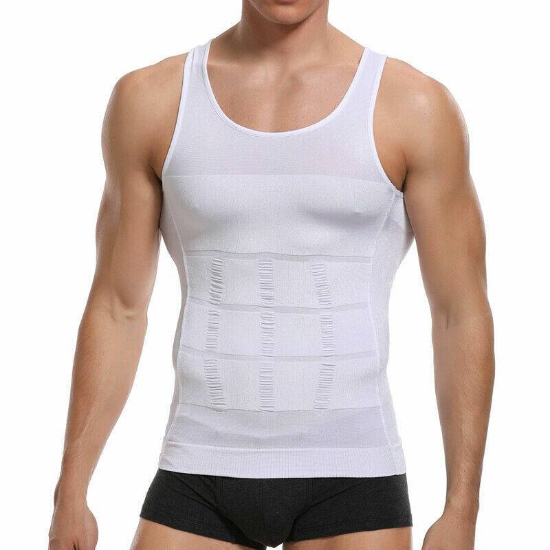 SecondSkin Men’s Shaper Cooling T-Shirt Slimming Body Shaper Compression Tops US