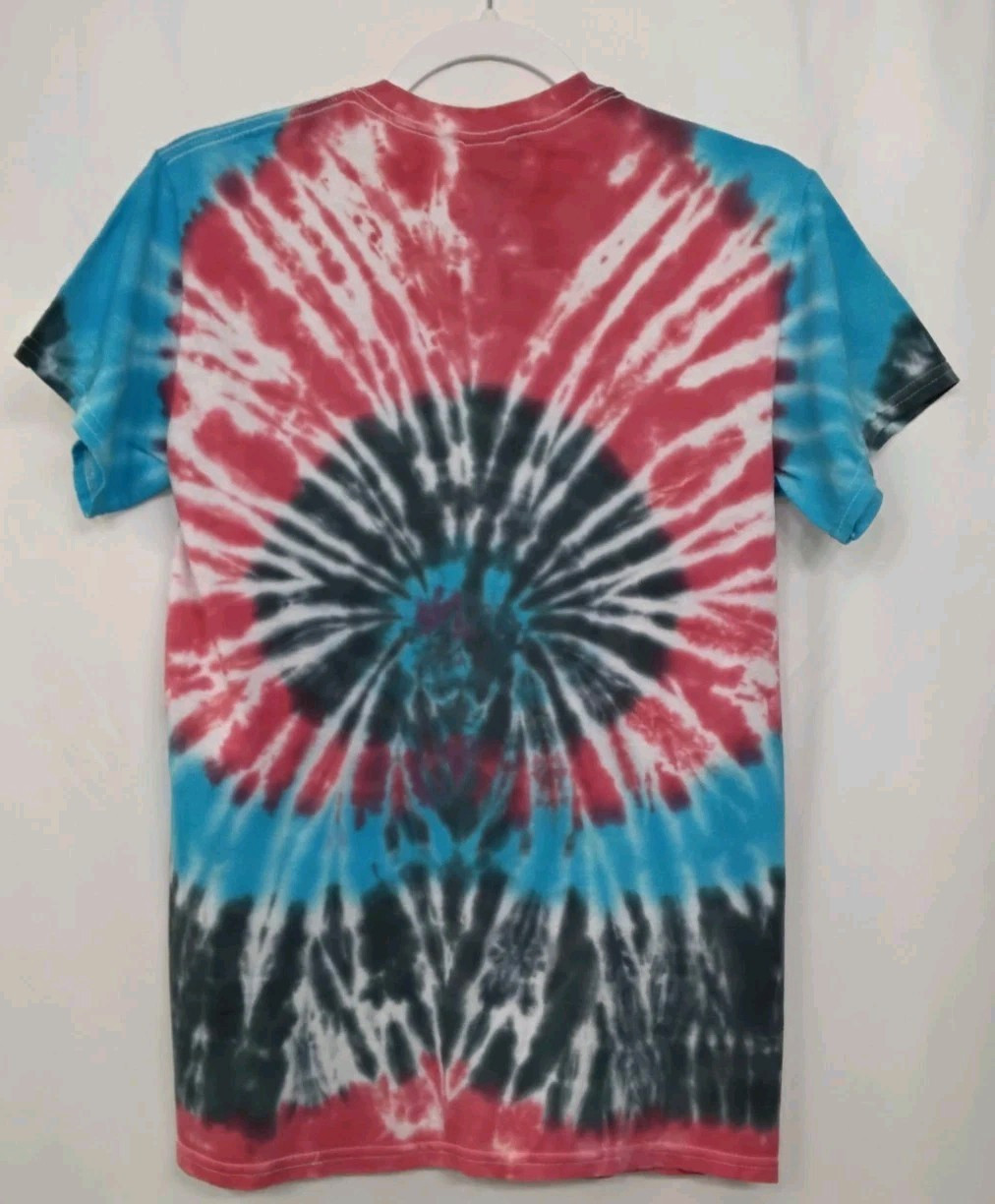 New Tie Dye Mens Small T-Shirt Red Blue Multicolor Summer Swirl Spiral