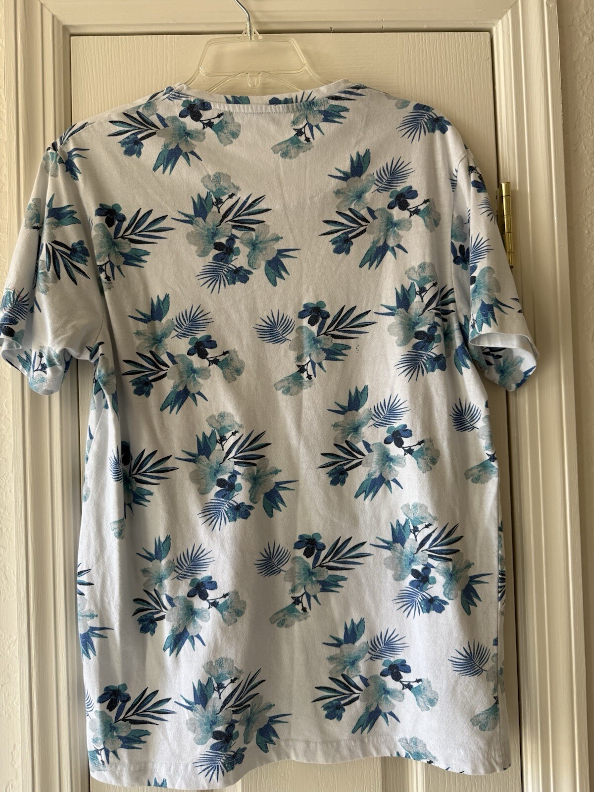tropical Blue flowers Medium Short Sleeve shirt Ricky Singh Cactus Man