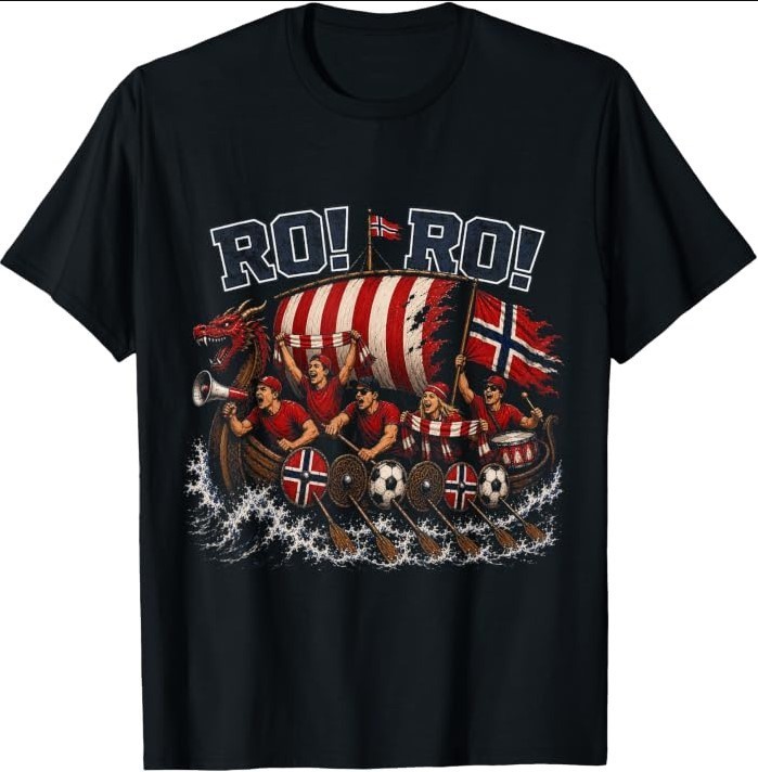 Ro Ro Norway Soccer Fan Chant Viking Row Supporter Vintage T-Shirt
