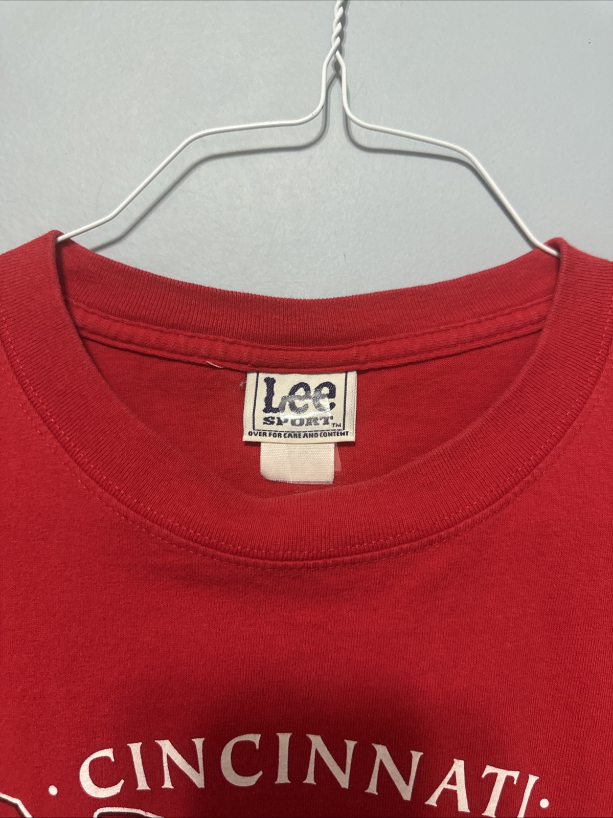Vtg 03 Lee Sport Shirt Cincinnati Reds MLB Baseball Adult L *No Tag With Size*