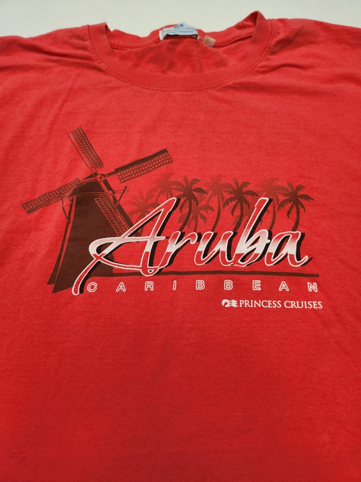 Princess Cruises Escape Completely Aruba Caribbean Salmon Color T-Shirt 2XL