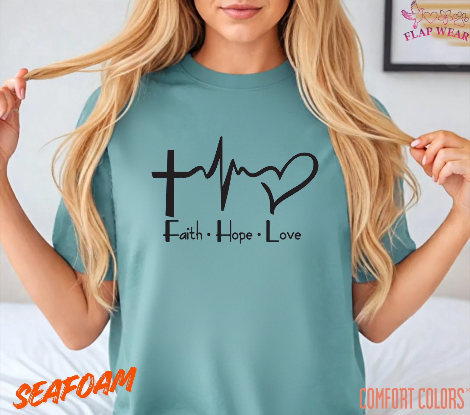 Unisex Faith Hope Love T-Shirt, Men T shirt,Women T shirt Gift Religion Top