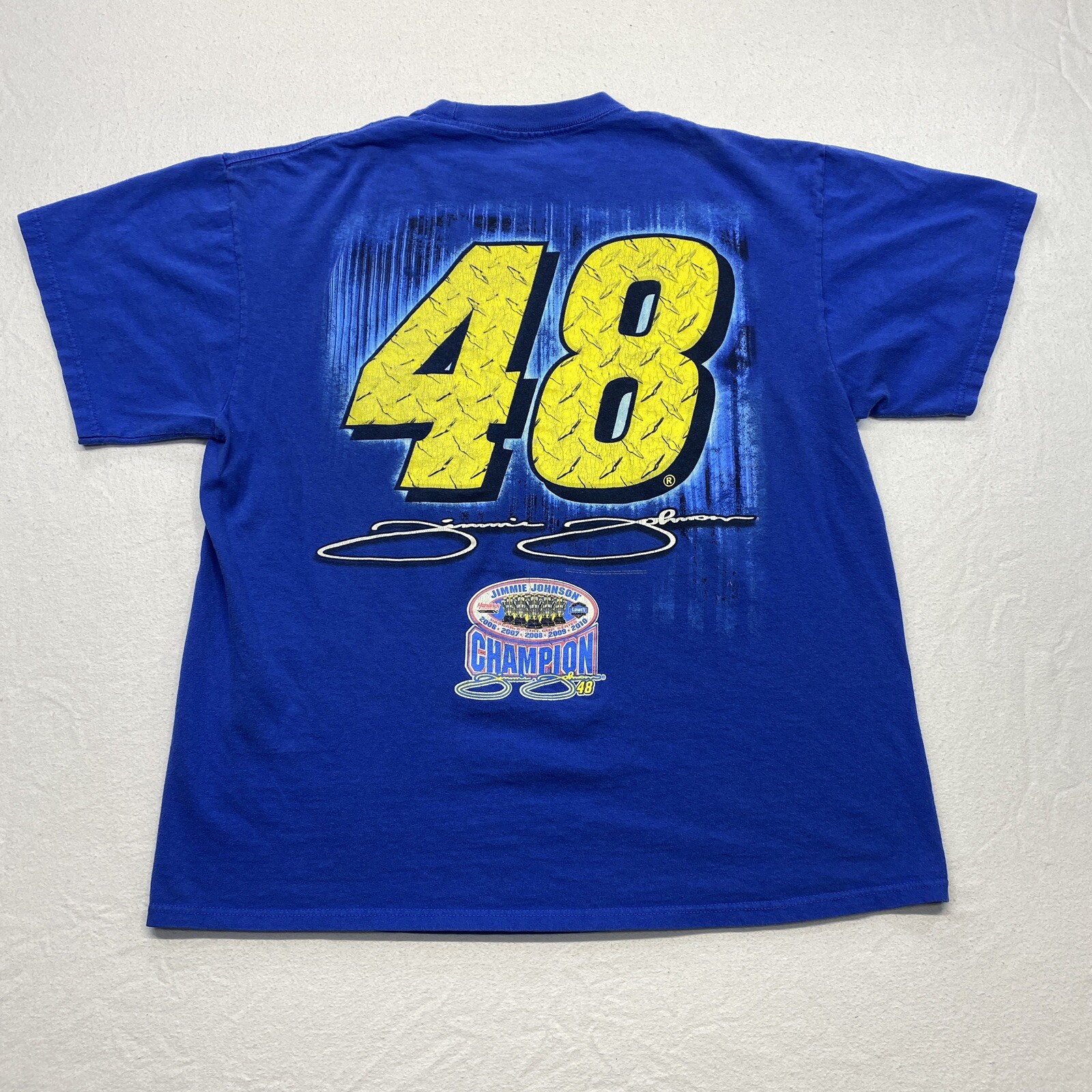 Jimmie Johnson Nascar Racing T Shirt Adult XL Crisp Logo Double Sided