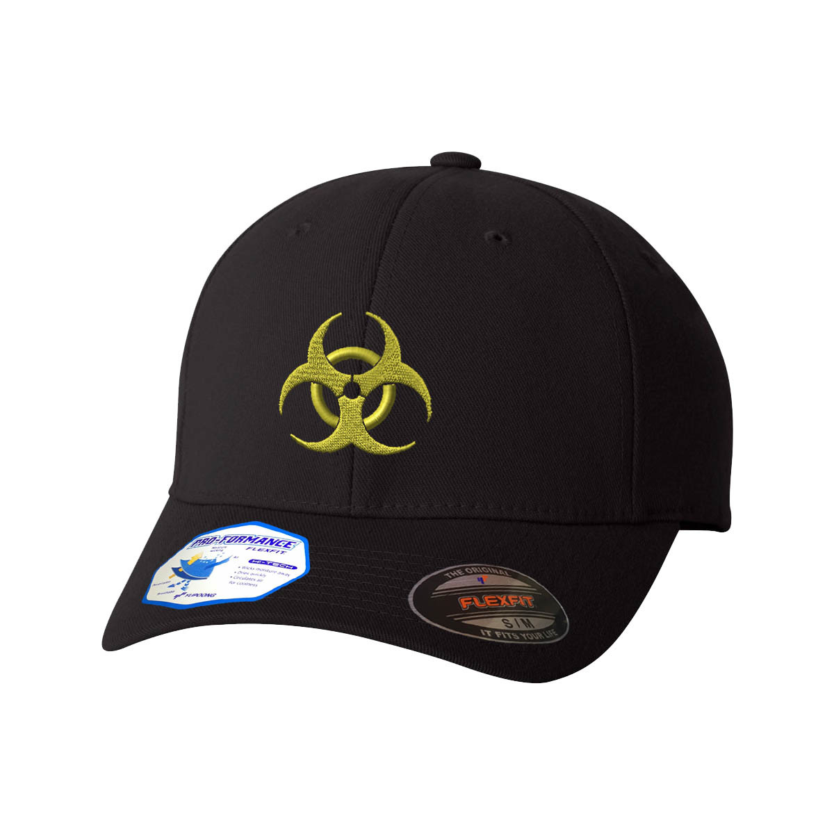 Flexfit Hats for Men & Women Bio Hazard Embroidery Dad Hat Baseball Cap
