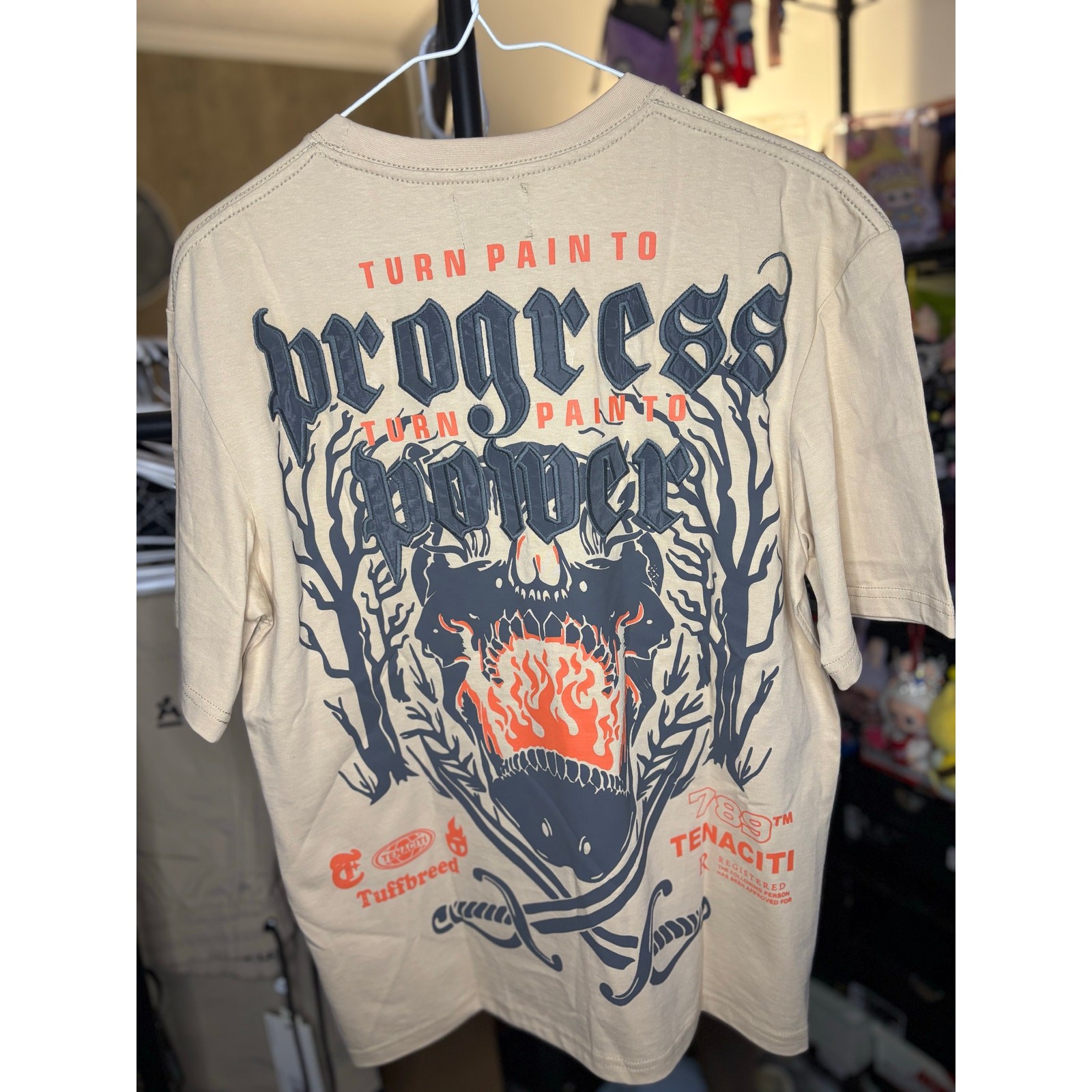 NWT Sz. XS – Tenaciti Progress Shirt (Tan/Gray/Orange)