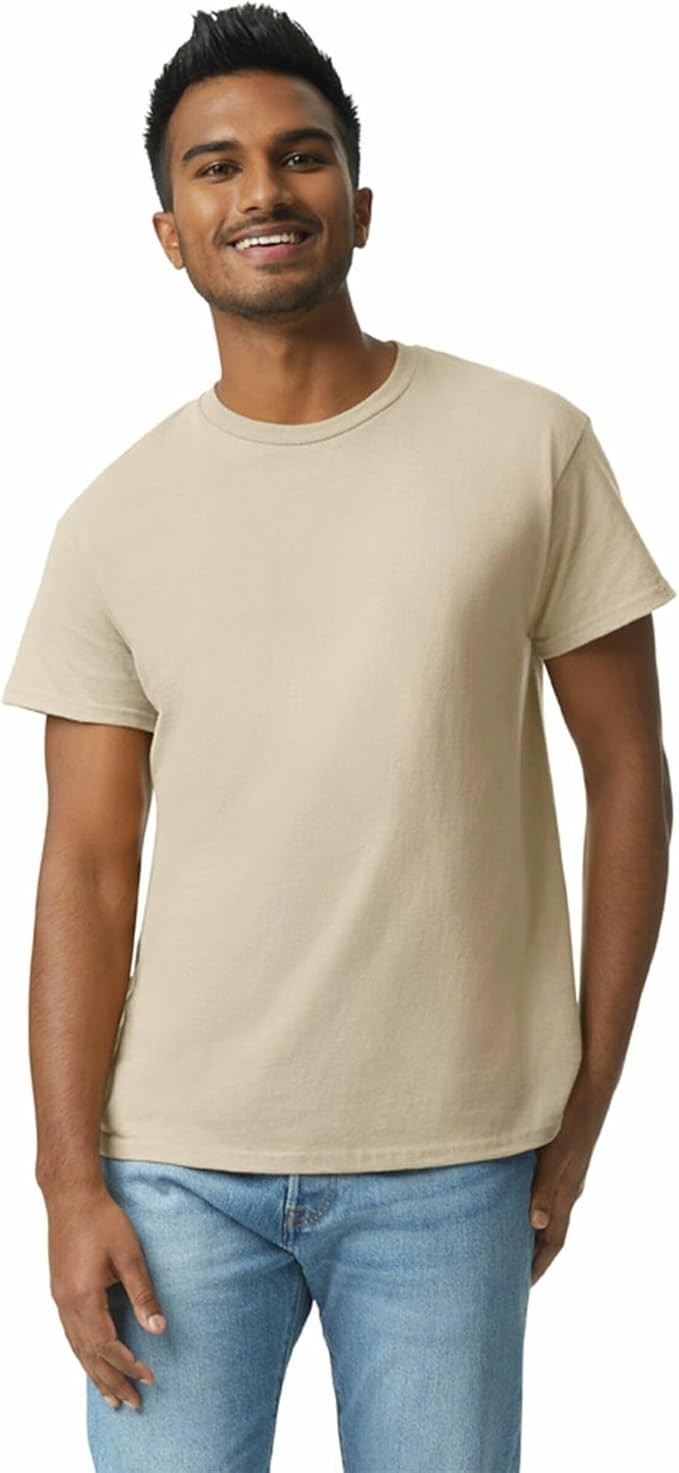 Gildan (5-pack) Bulk Solid Ultra Cotton Short Sleeve Blank Tee T-Shirt SAND