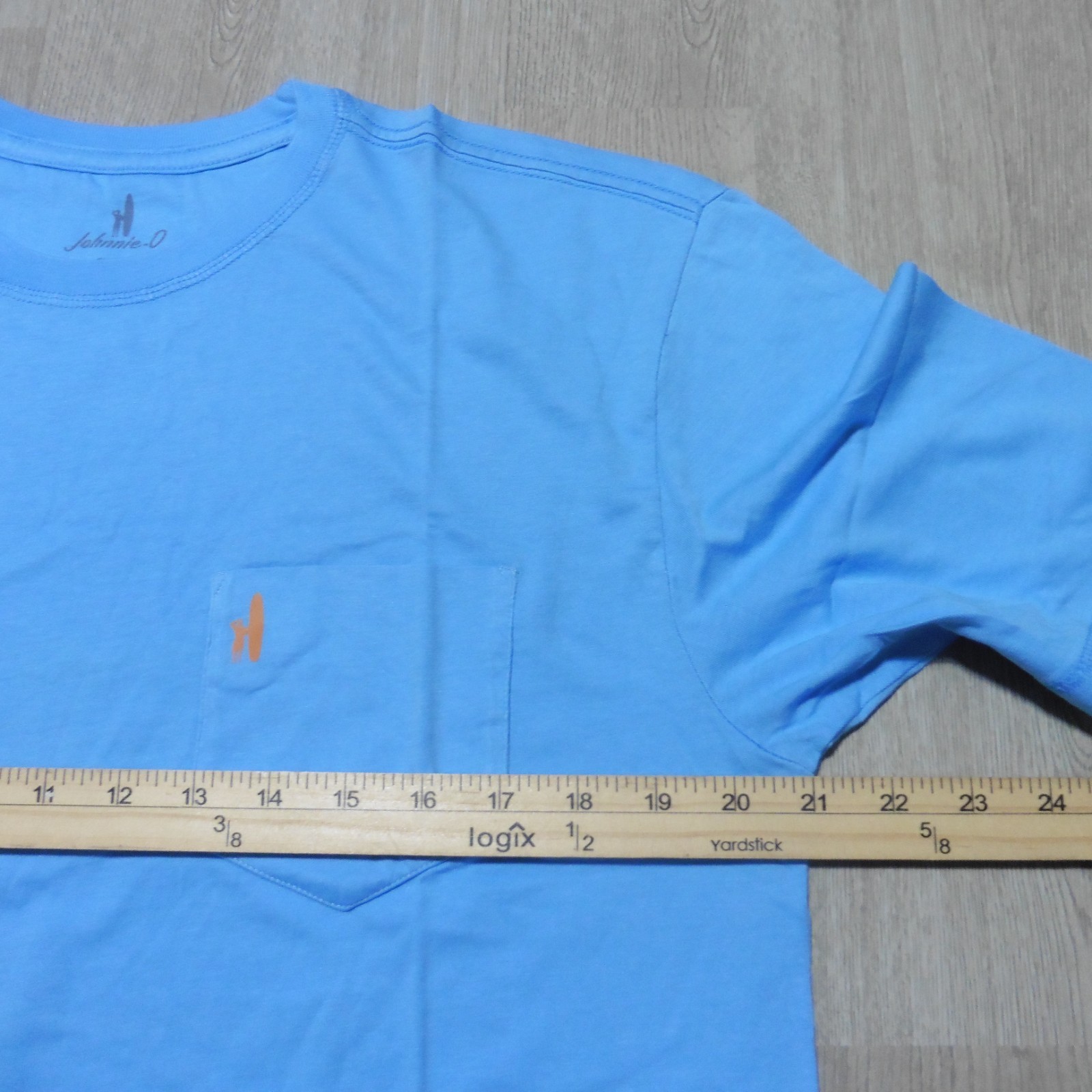 JOHNNIE O Mens S SMALL T SHIRT SUN LINE MALIBLU BLUE GRAPHIC SHORT SLEEVE GOLF