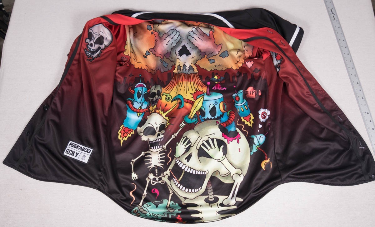 Peekaboo Gen V Reversible Baseball Jersey Small Limited Edition Rave Dubstep