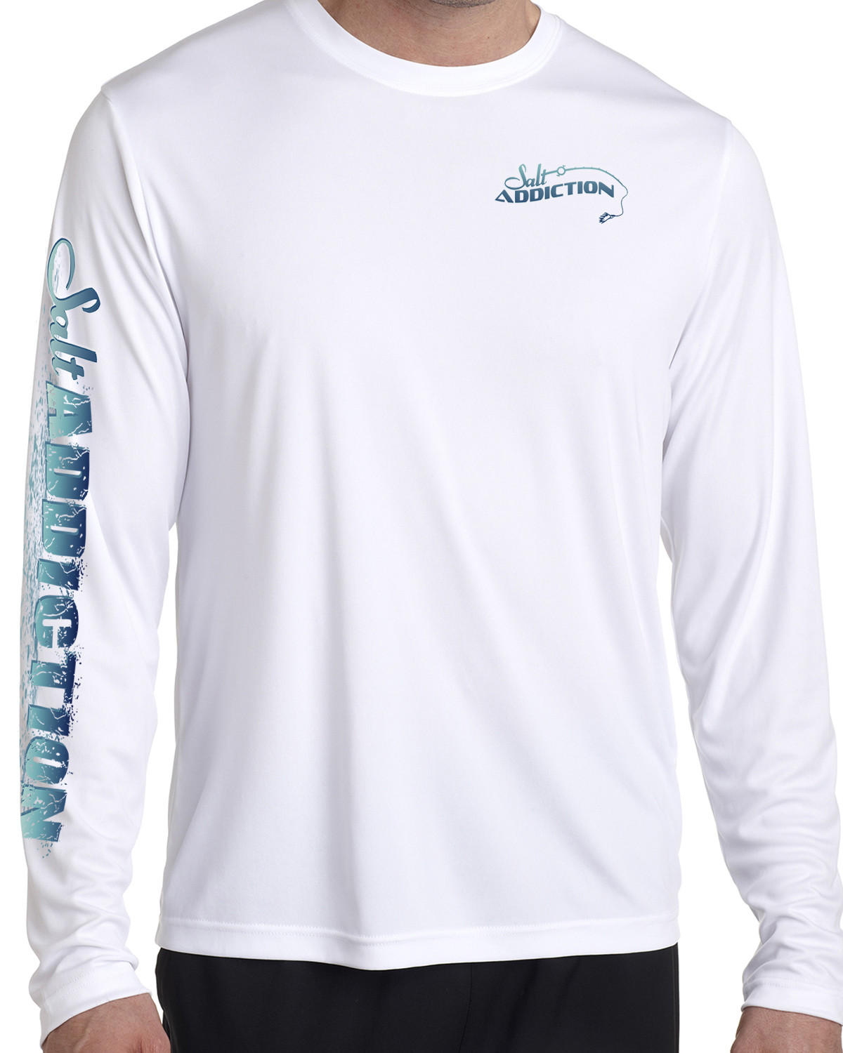 Salt Addiction t shirt Saltwater microfiber fishing long sleeve 50+ uv life