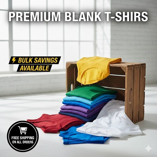 100% Cotton Premium Quality Blank T-Shirt Unisex Soft Style Tee S-XL BULK LOT