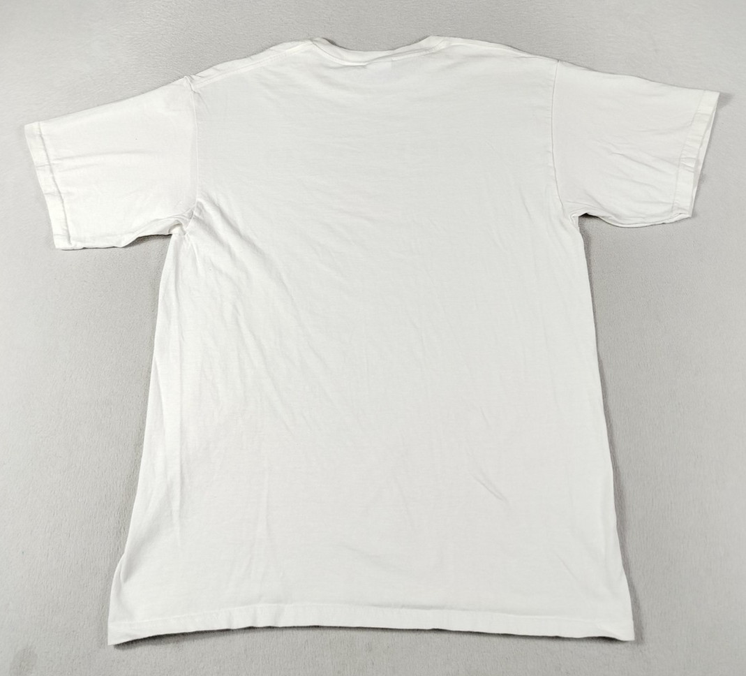 Gildan Chicago Shirt Mens Large White Illinois USA Flag Graphic Tee Patriotic