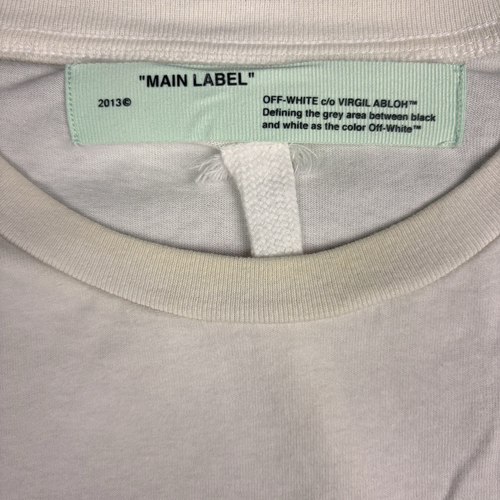 Off-White Virgil Abloh Mens World Hands White Double-Sided Graphic T-Shirt L/XL