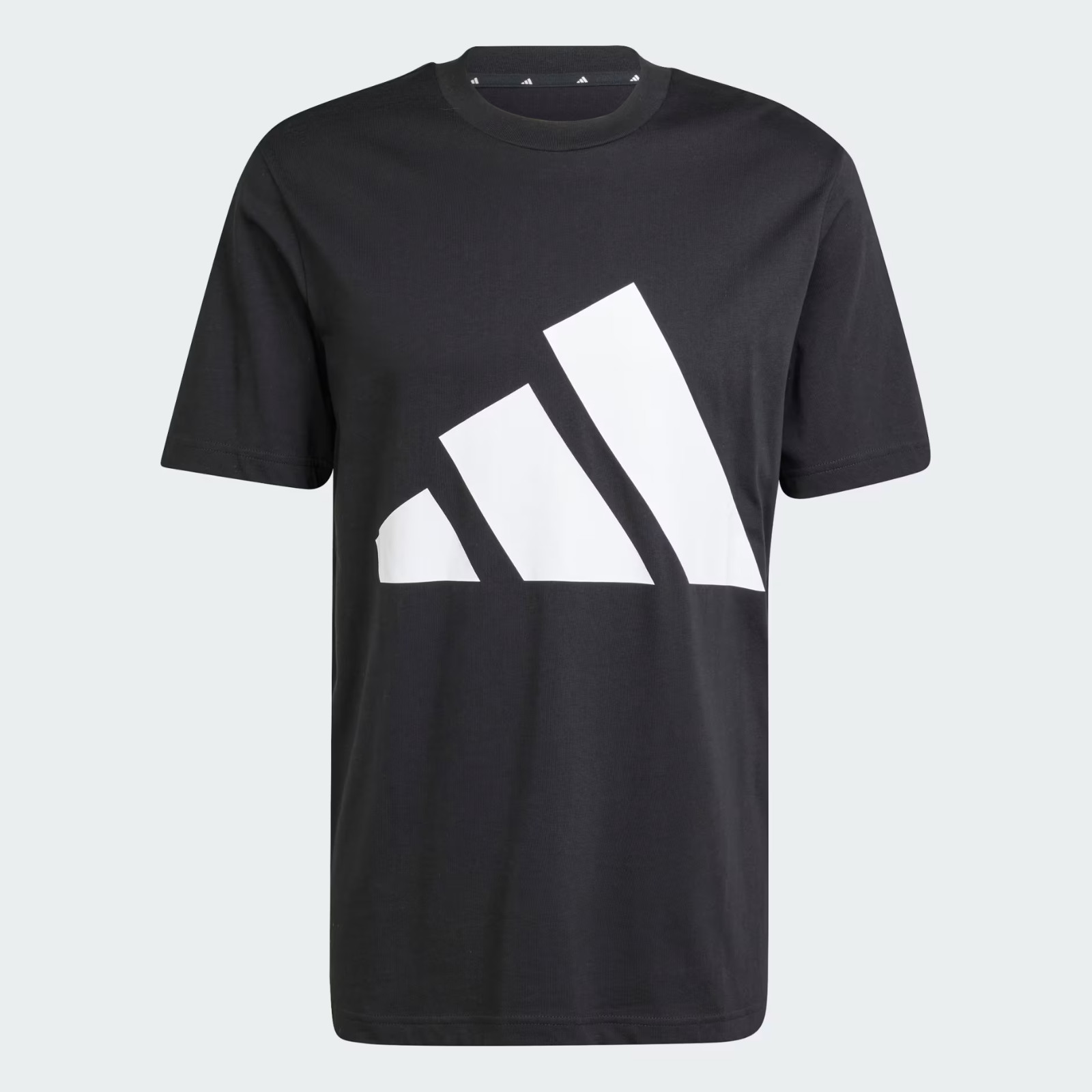 adidas Essentials Big Logo Cotton Tee T-Shirt Black White Mens Size M JE8945 New
