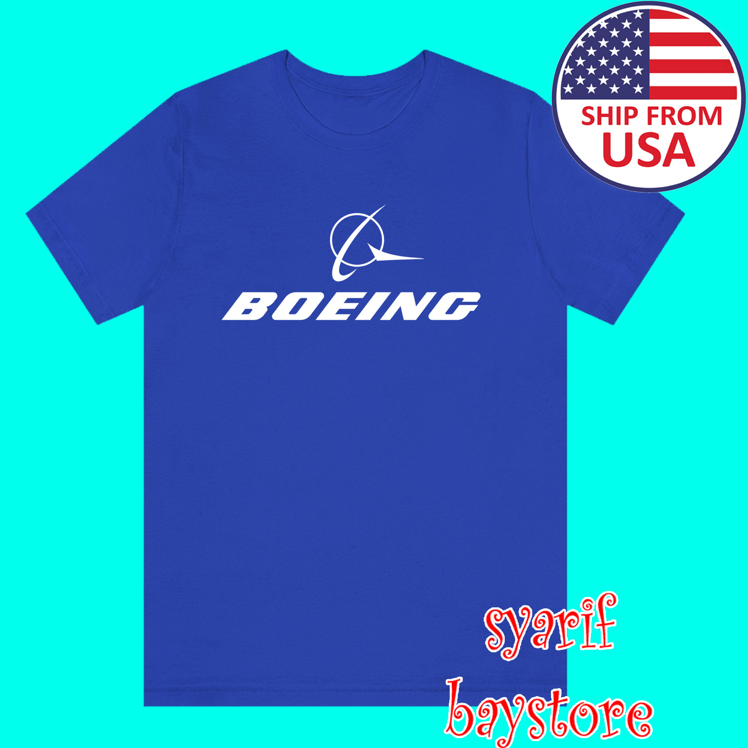 Boeing American Aircraft Airways Men’s Royal Blue Size S to 5XL