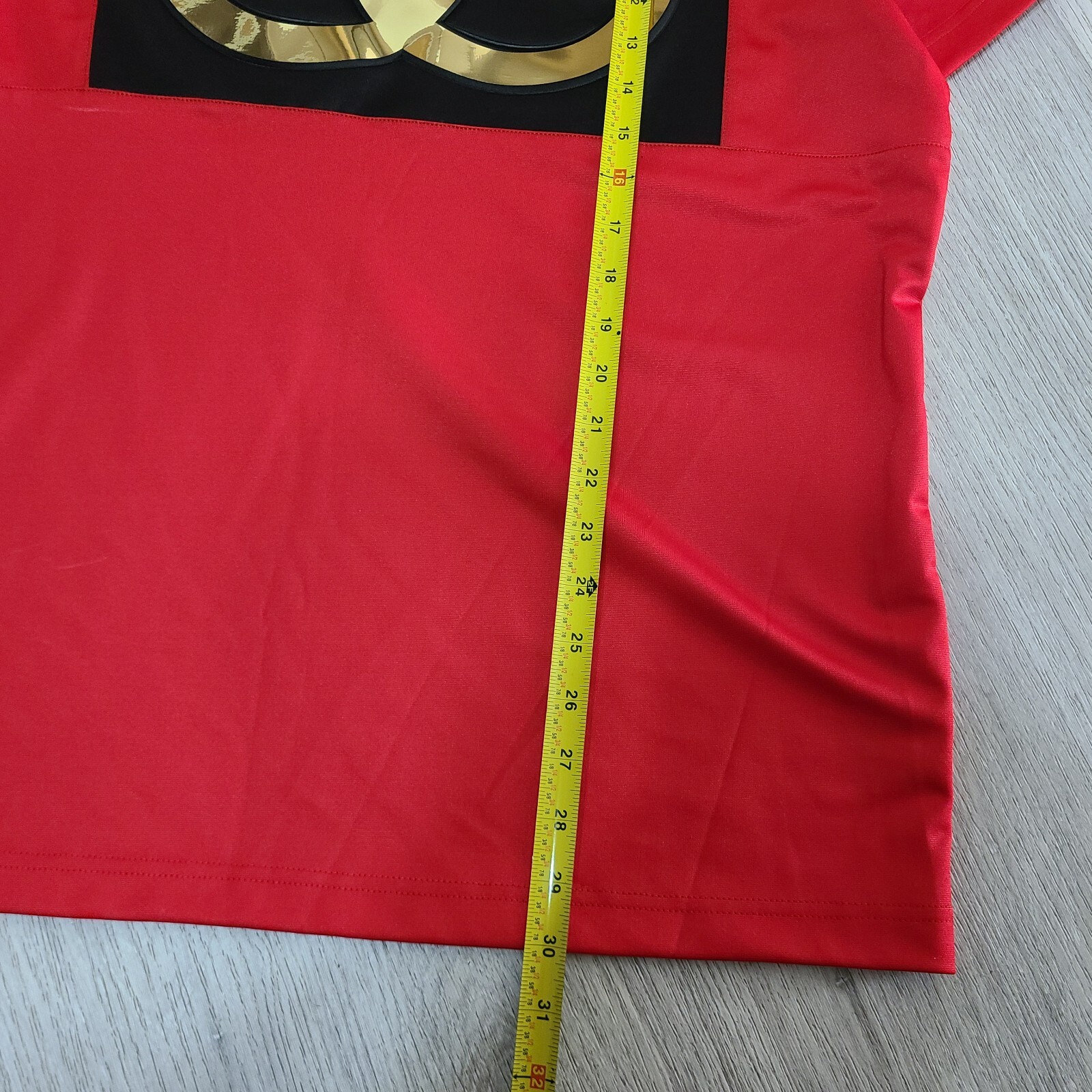 B14 Akademiks Mens L OG 3D Poly Gold Foil Red T Shirt