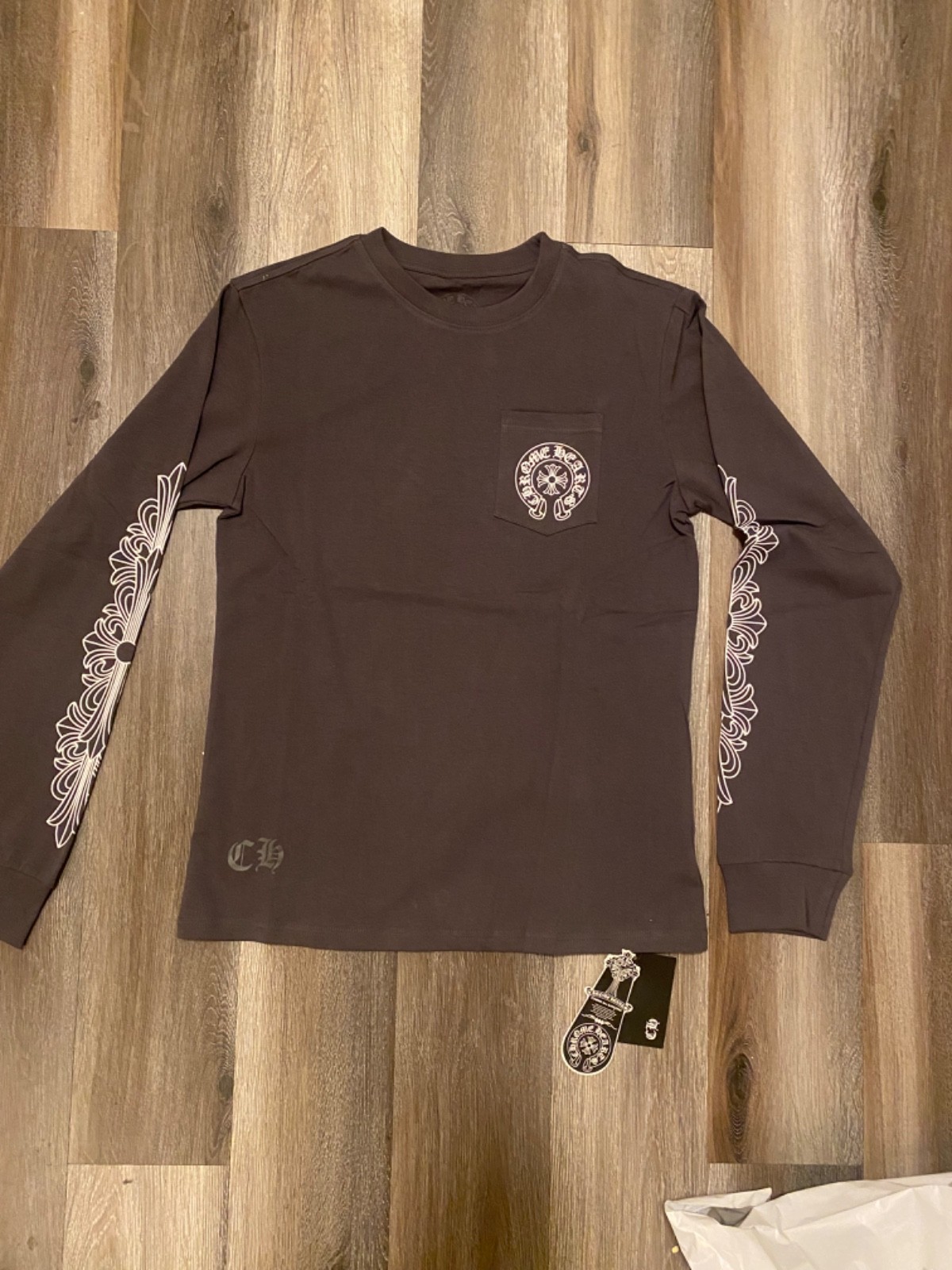 Chrome Hearts Tshirt Longsleeve Dark Grey Size Medium