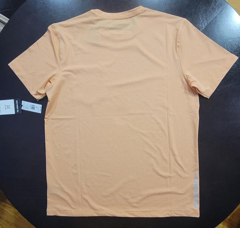 Kenneth Cole Men’s The Tech Pocket S/S Active Shirt Heather Orange NWT Sz M,XL
