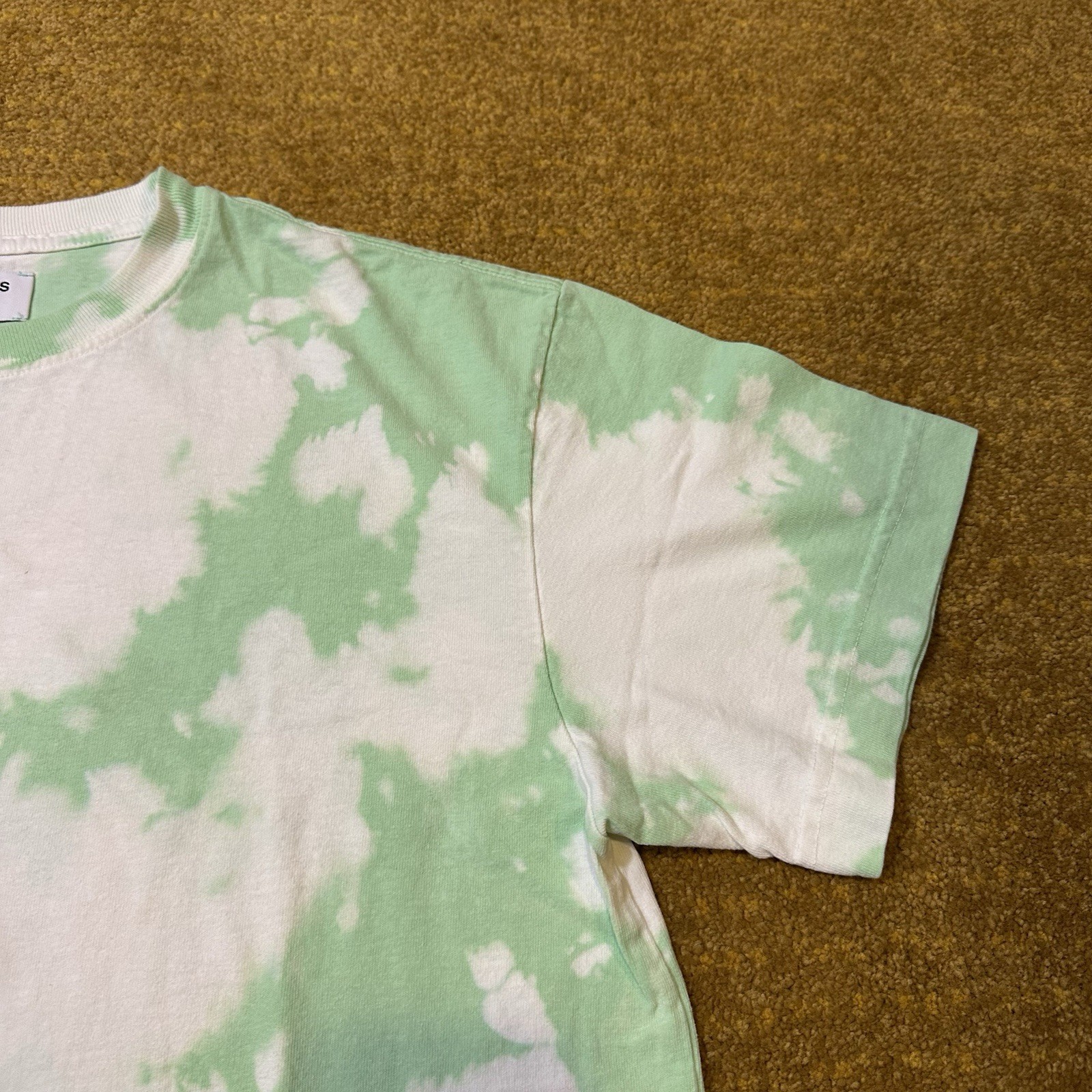 Medium Machus Private Label Tie Die Premium T Shirt Key Lime Green White PDX