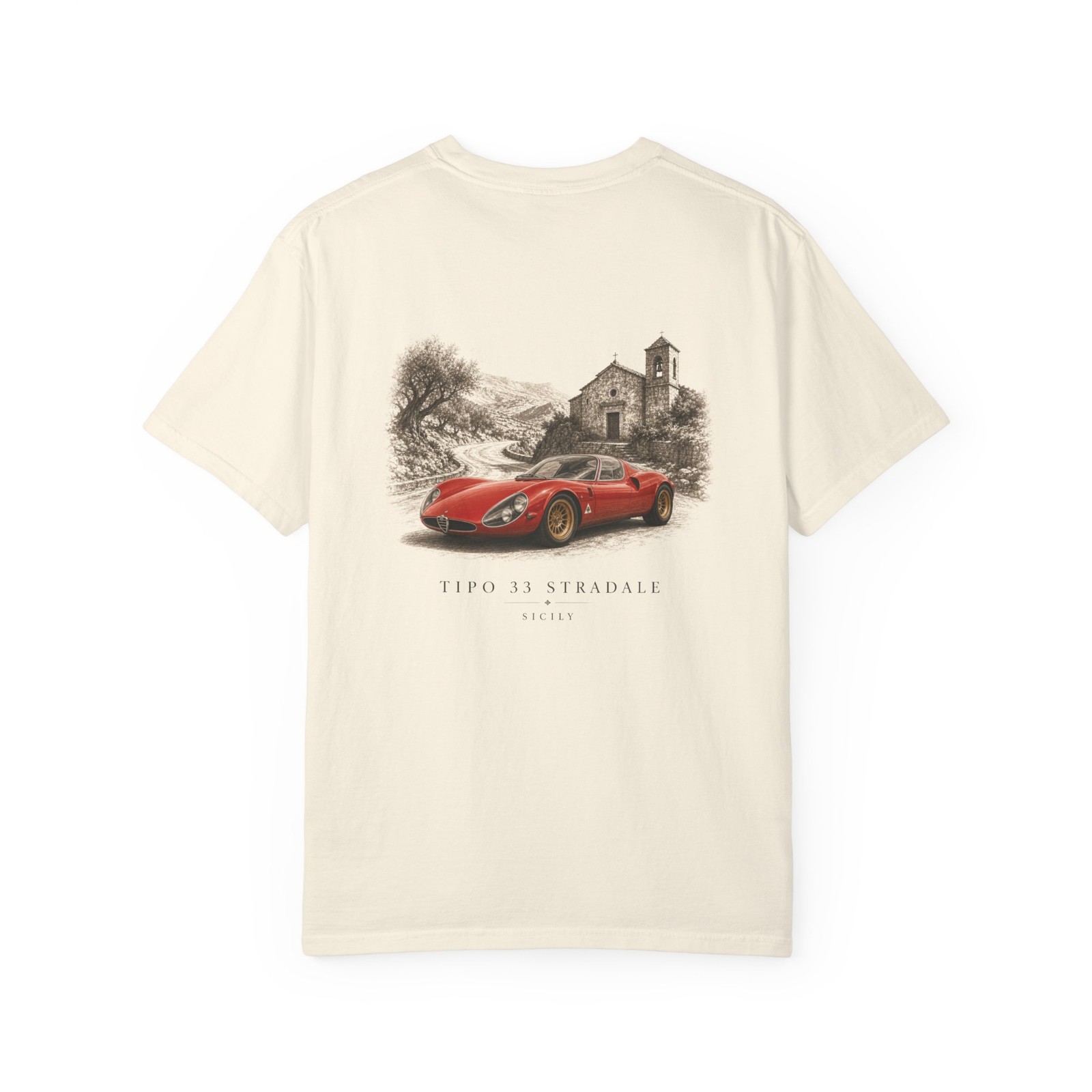 Tipo 33 Stradale 1967 – Grand Tour Analog Automotive Heavyweight Tee