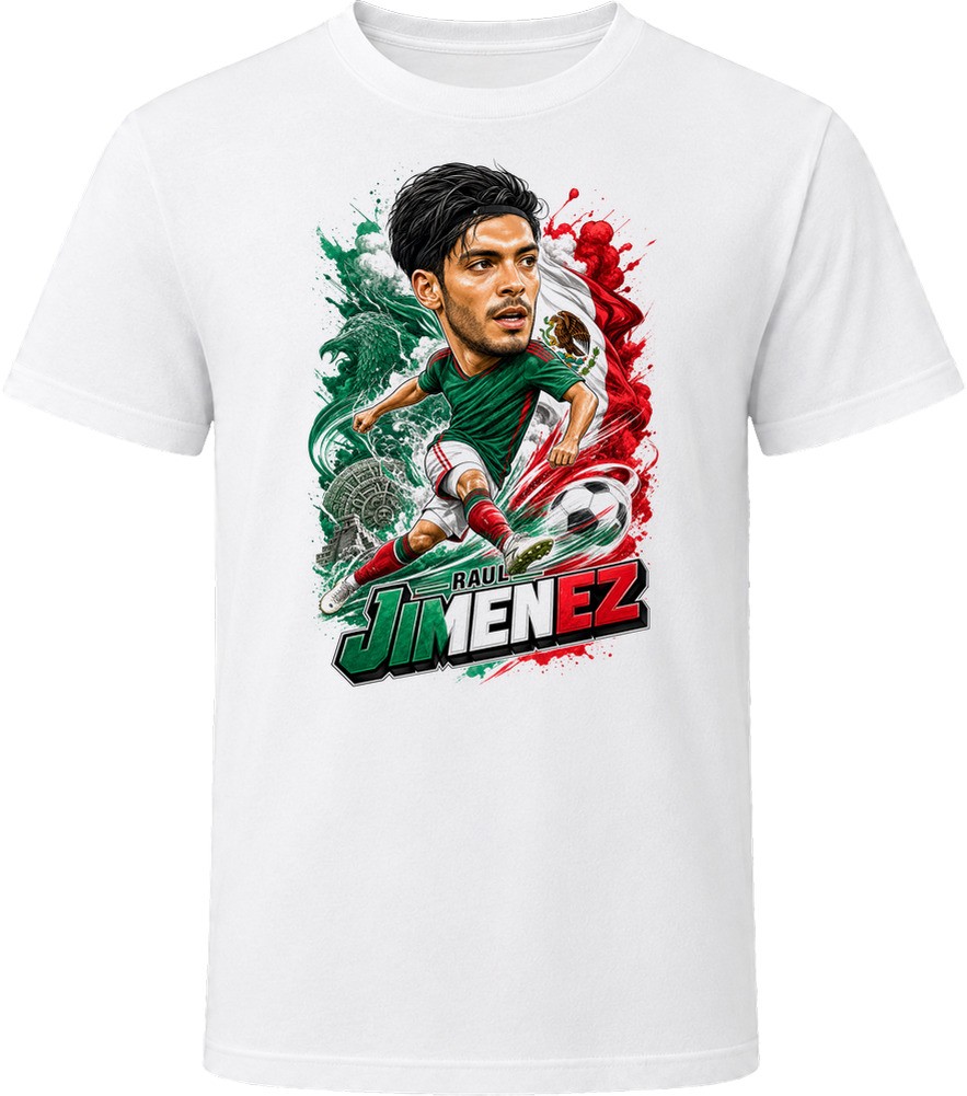 Raul Jimenez Mexico Soccer Caricature 2026 World Cup T Shirt